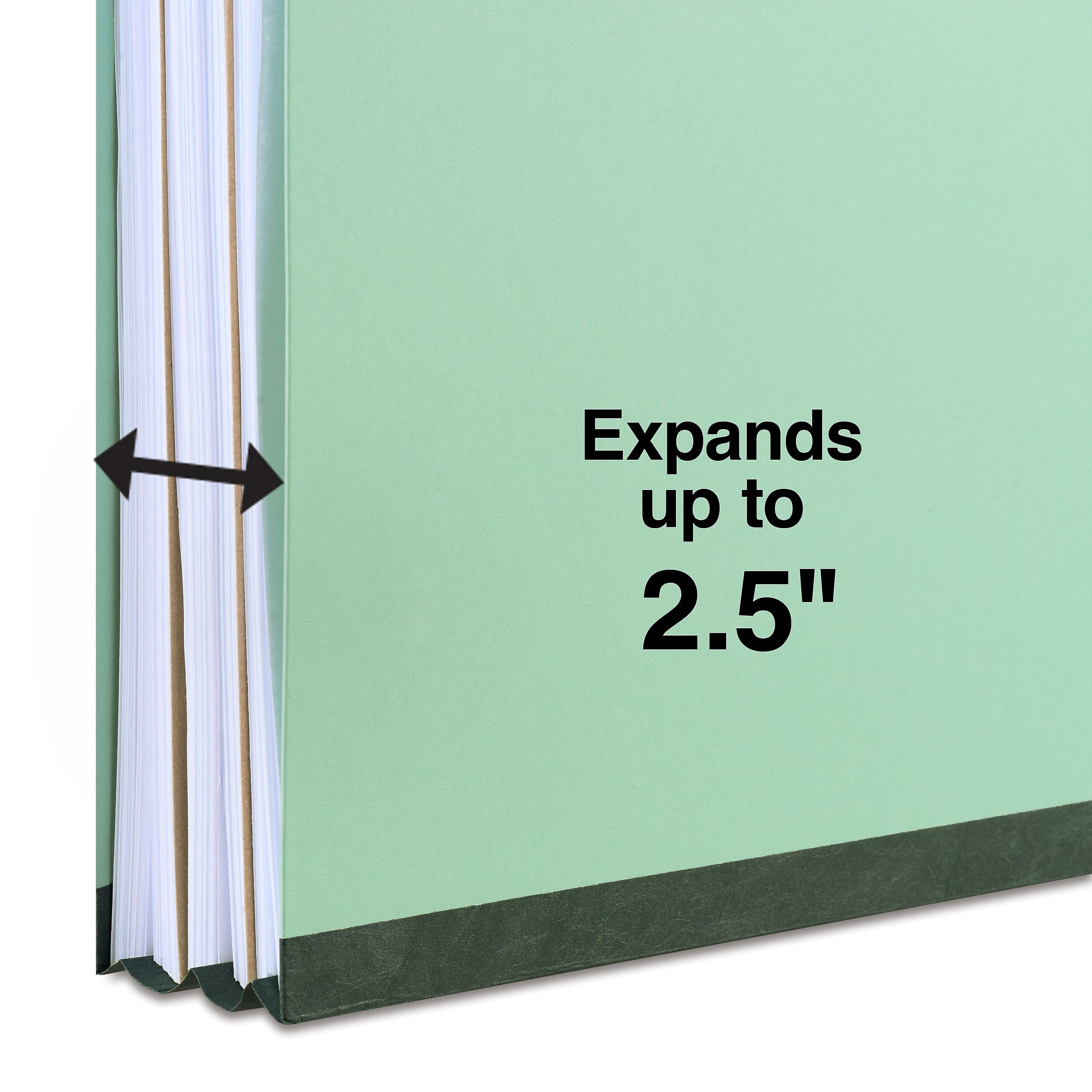Staples 60% Recycled Pressboard Classification Folder, 2-Dividers, 2.5