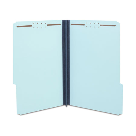 Staples® 60% Recycled Pressboard Classification Folder, 2" Expansion, Legal Size, Light Blue, 25/Box