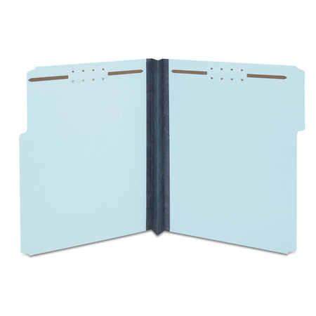 Staples® 60% Recycled Pressboard Classification Folder, 2" Expansion, Letter Size, Blue, 25/Box
