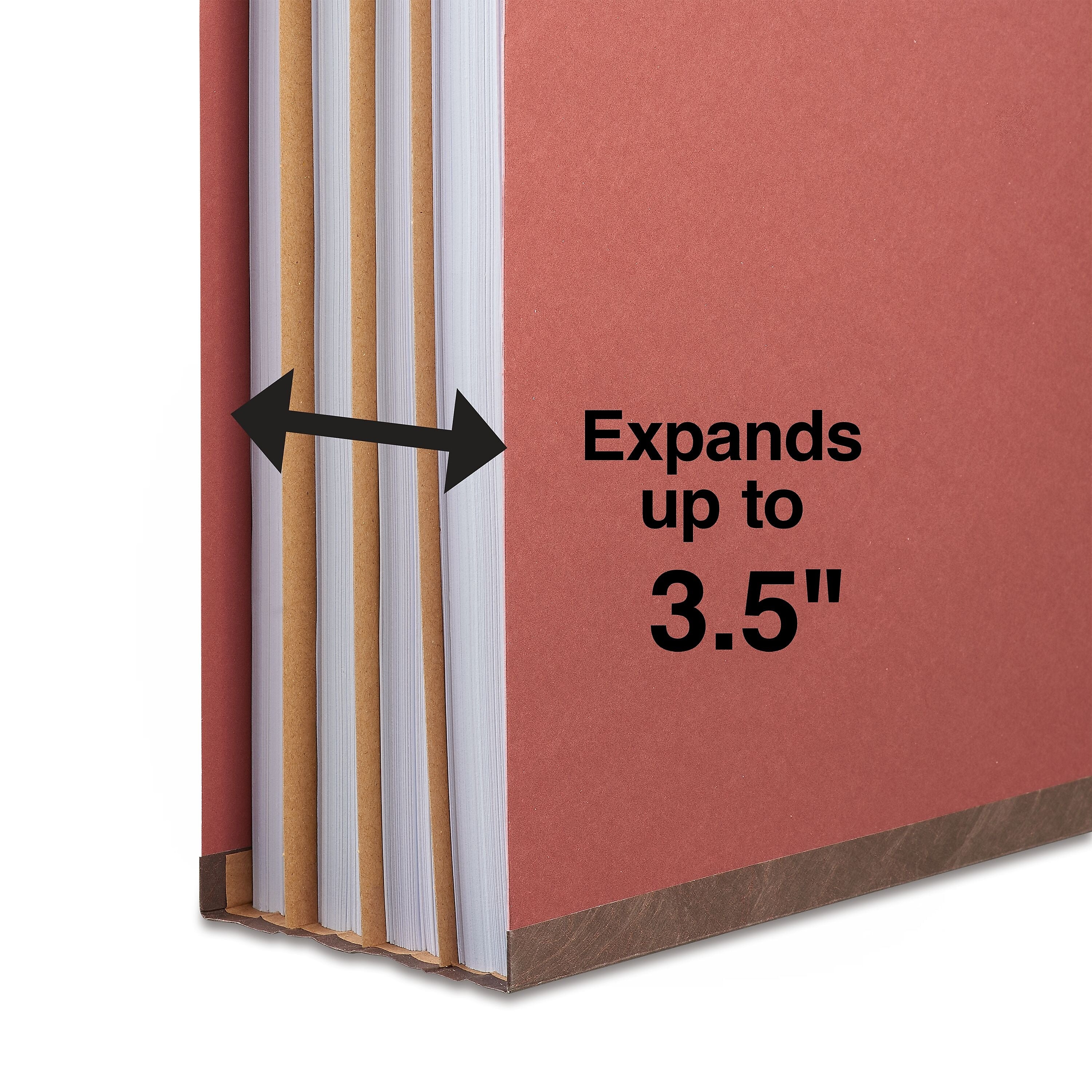 Staples 60% Recycled Pressboard Classification Folder, 3-Dividers, 3.5