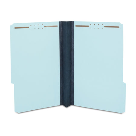 Staples® 60% Recycled Pressboard Classification Folder, 3" Expansion, Legal Size, Light Blue, 25/Box