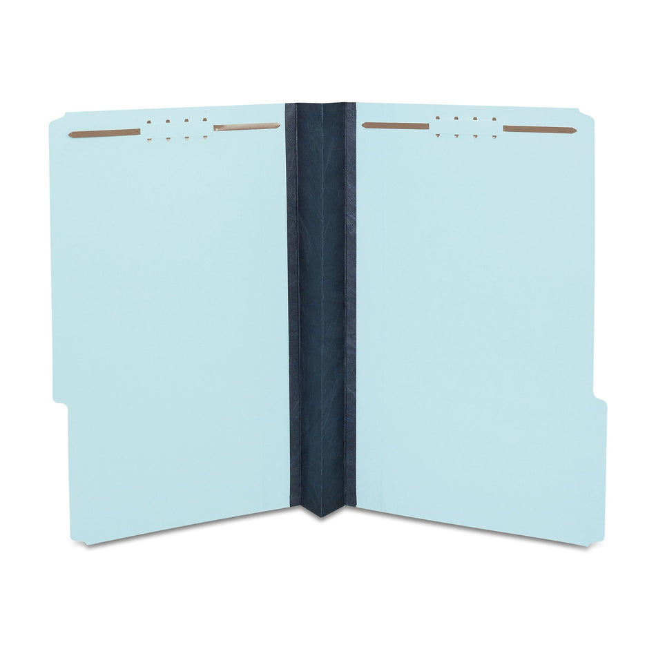 Staples® 60% Recycled Pressboard Classification Folder, 3" Expansion, Legal Size, Light Blue, 25/Box