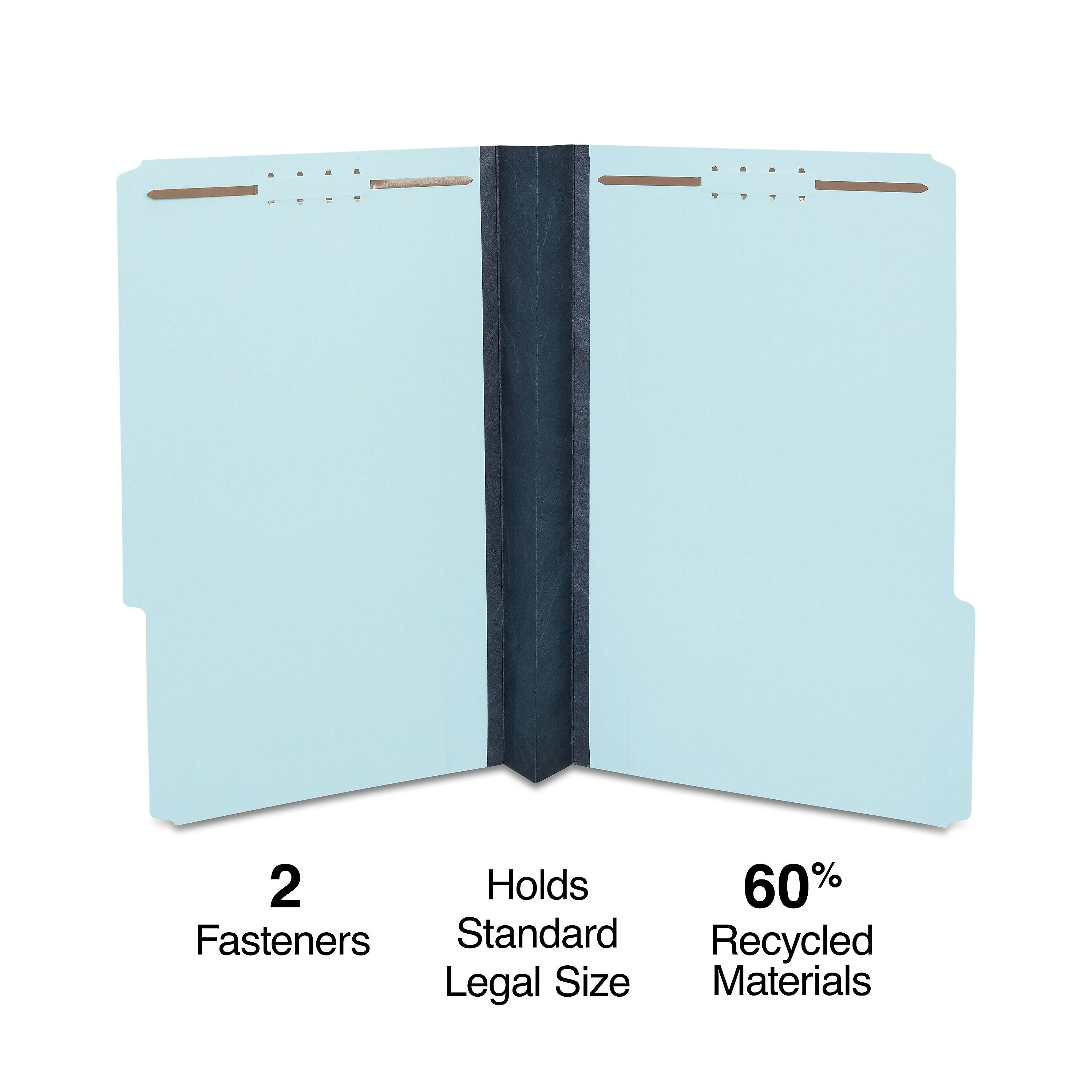 Staples® 60% Recycled Pressboard Classification Folder, 3