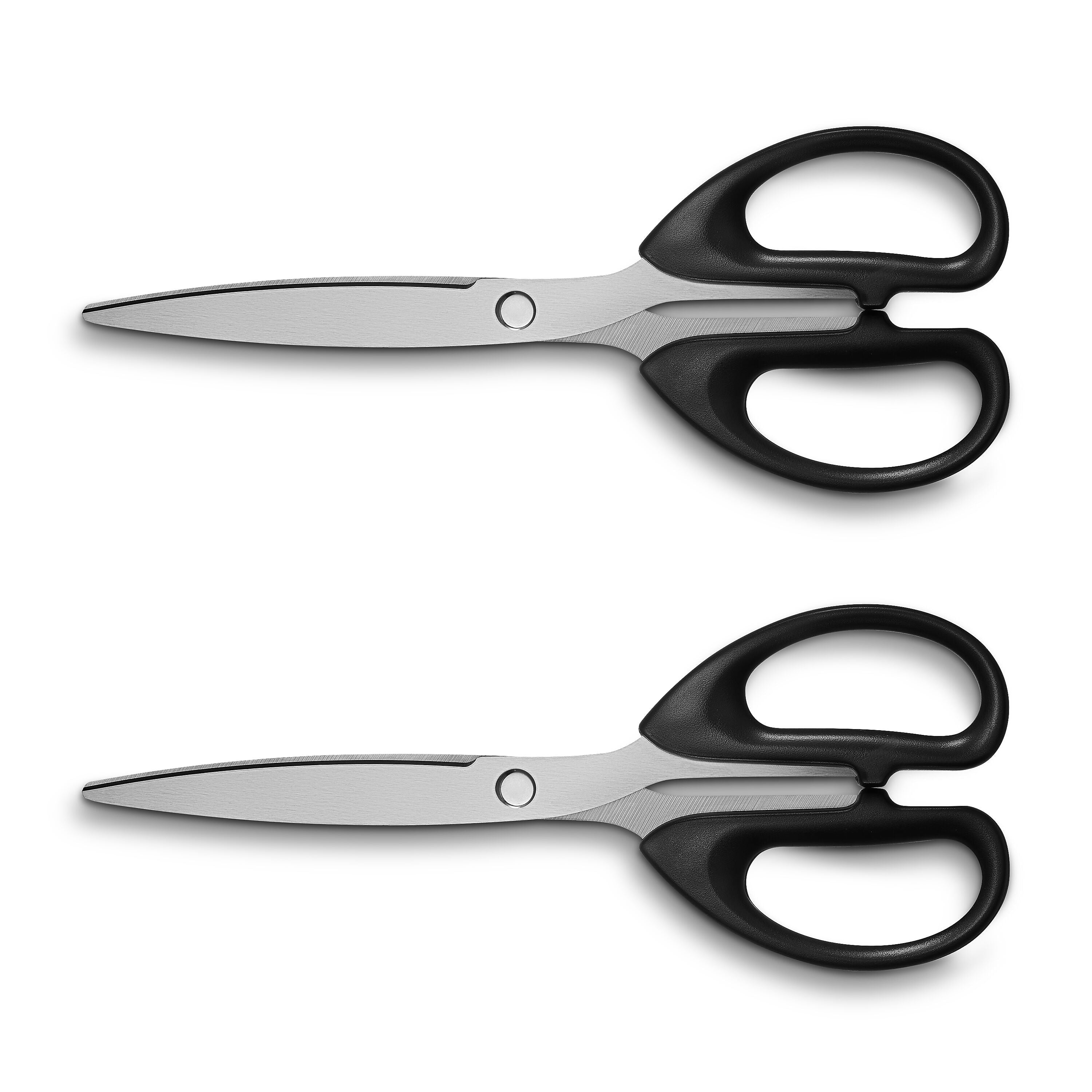 Staples 8" Pointed Tip Stainless Steel Scissors, Straight Handle, Right & Left Handed, 2/Pack