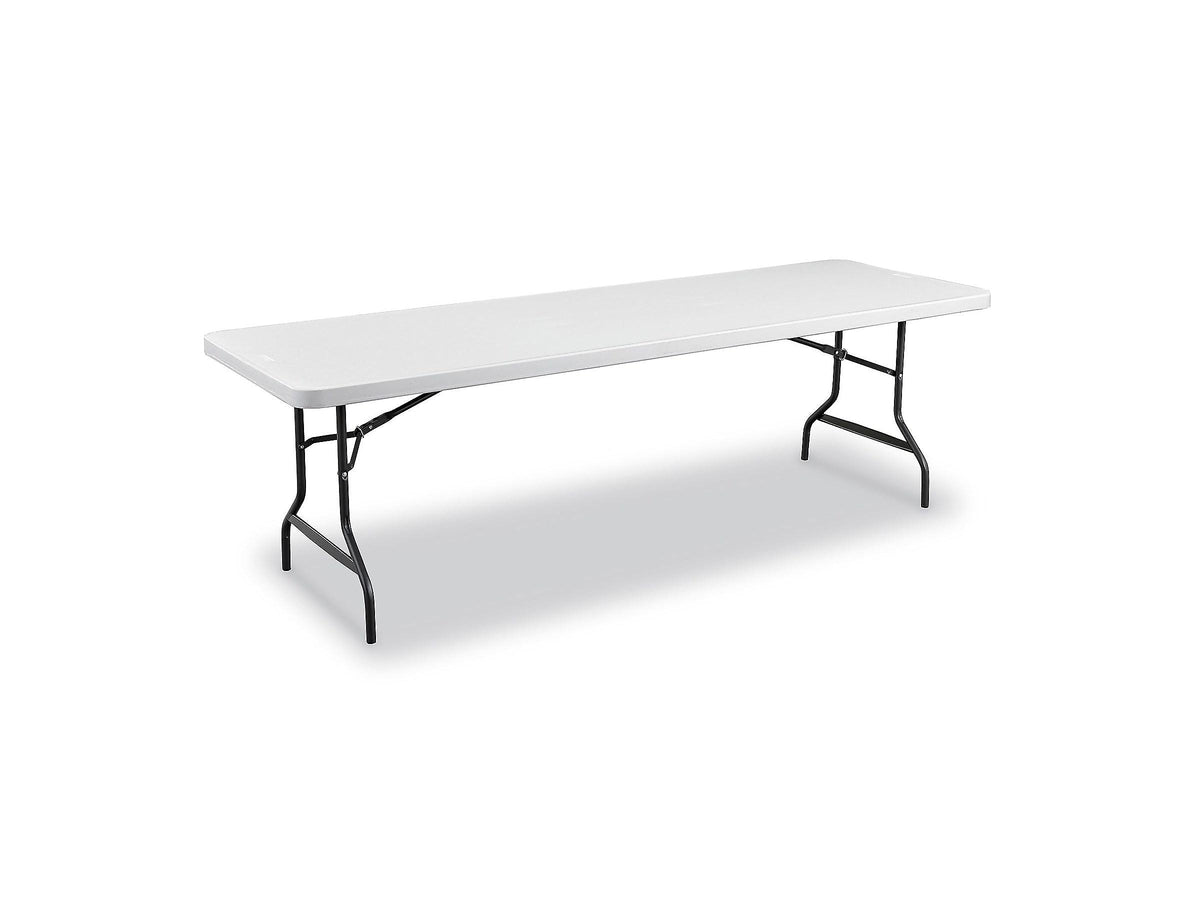 Staples® 8' x 29" Heavy Duty Folding Table, Granite