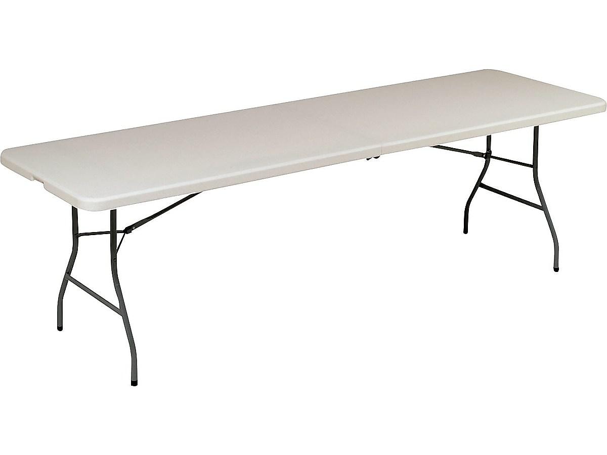 Staples® 8' x 30" Folding Table, White