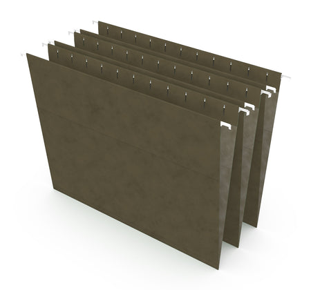 Staples® 95% Recycled Hanging File Folders, Stright Cut, Letter Size, Standard Green, 25/Box