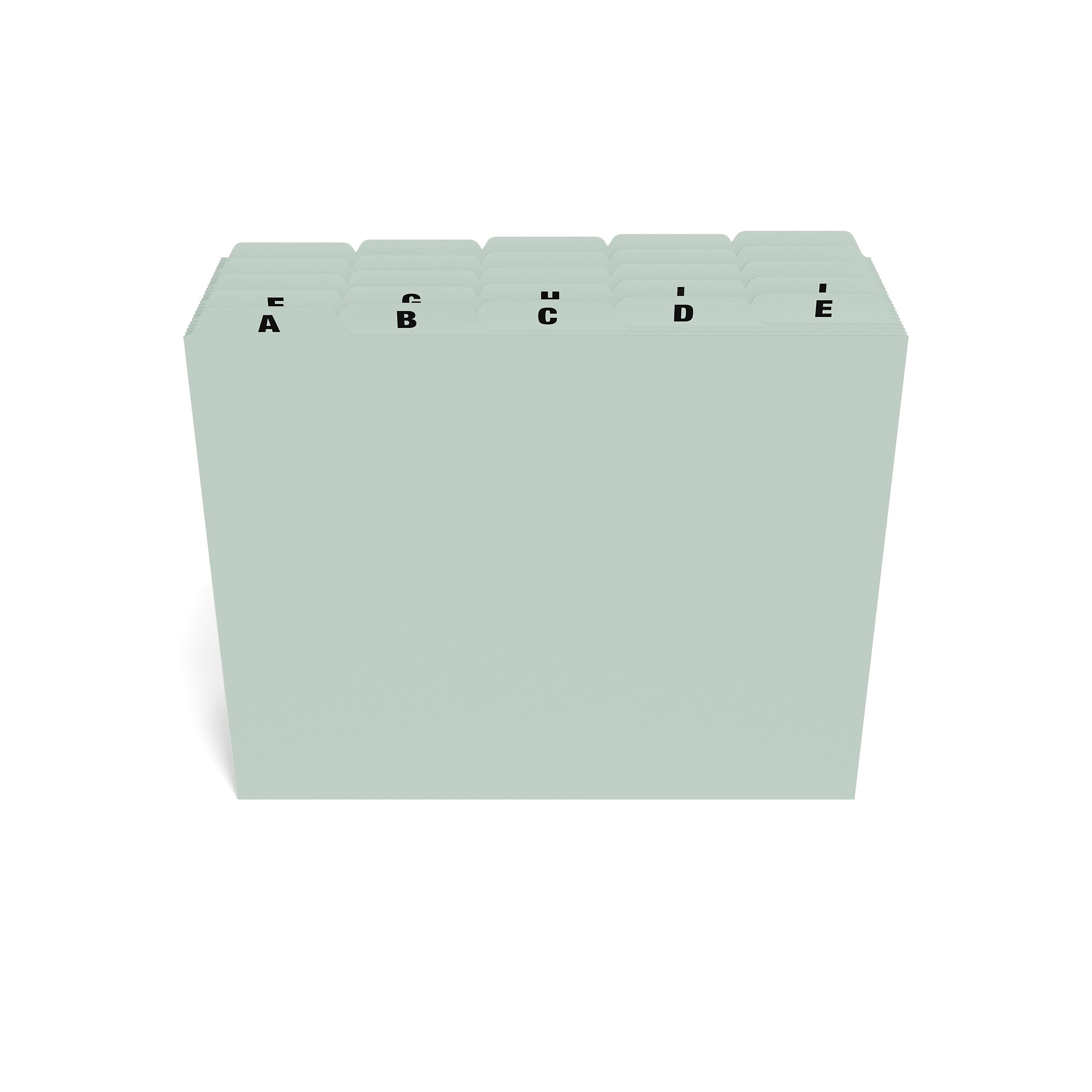 Staples® A-Z Index File Guide, Letter, Light Green, 25/Set