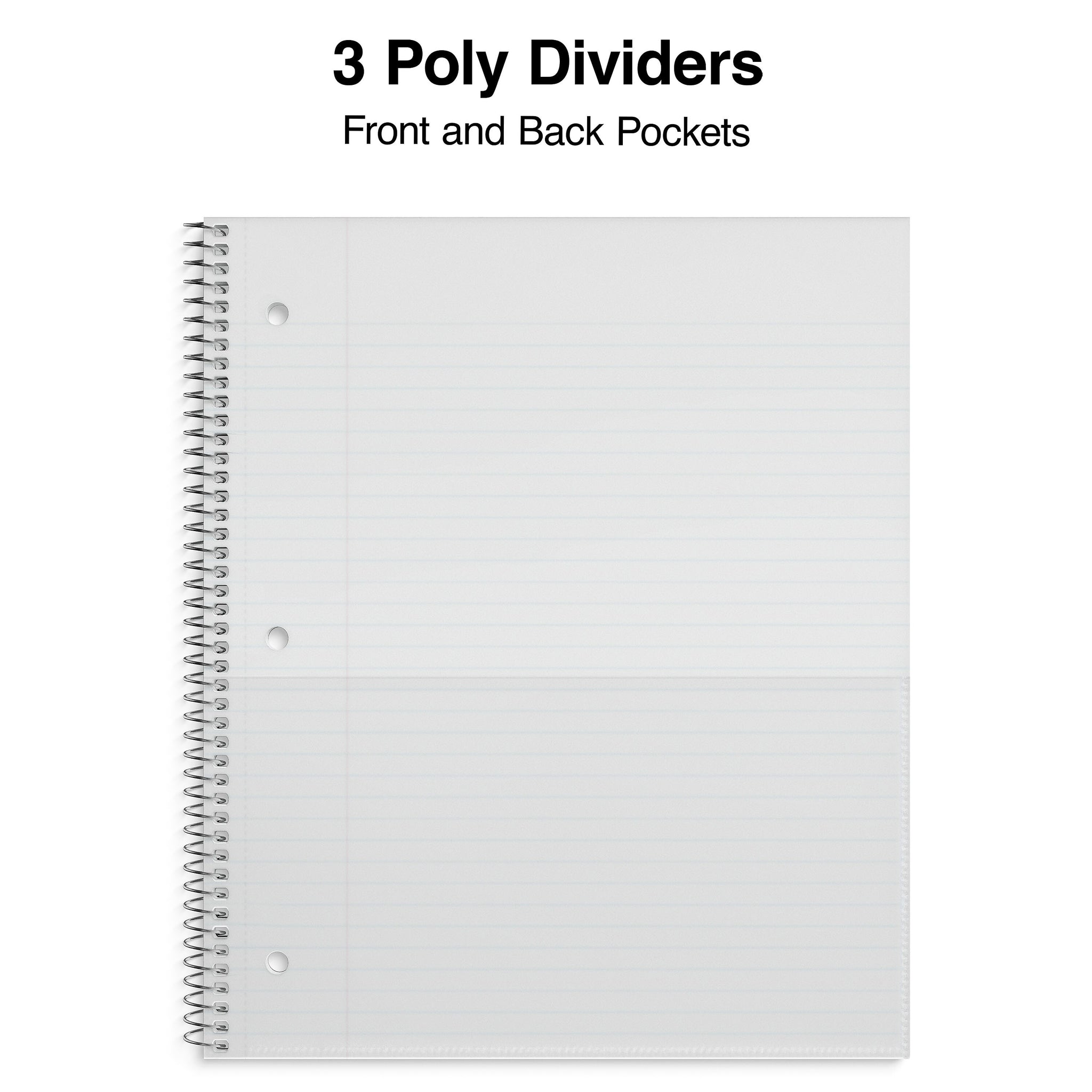 Staples® Accel 3-Subject Notebook, 8.5