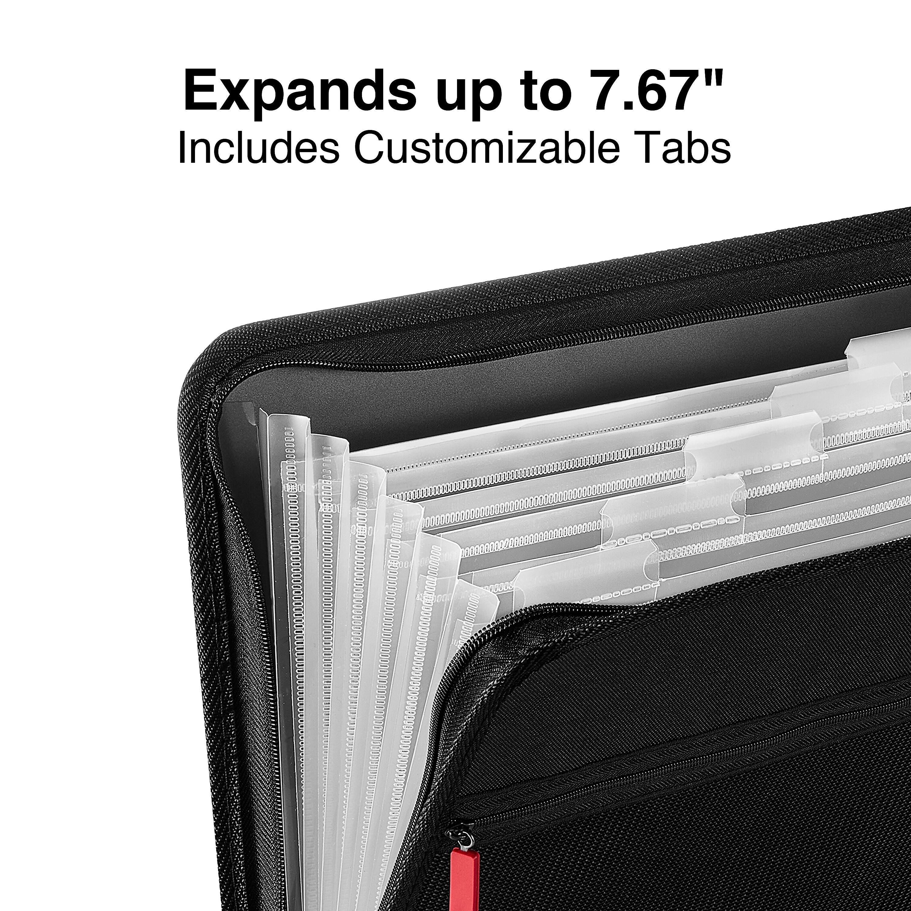 Staples Accordion File, 7-Pocket, Letter Size, Black