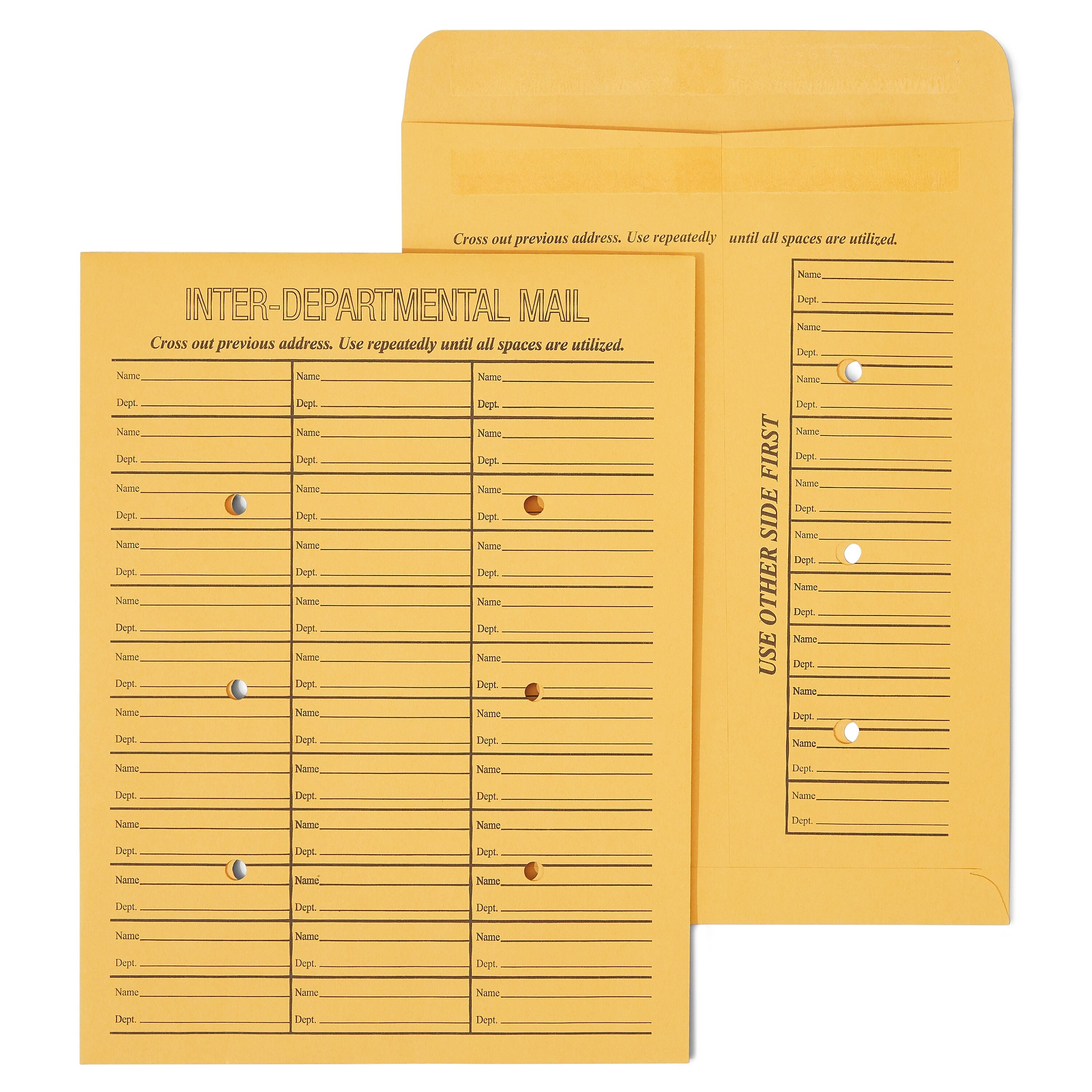 Staples Adhesive Inter-Departmental Kraft Envelope, 10