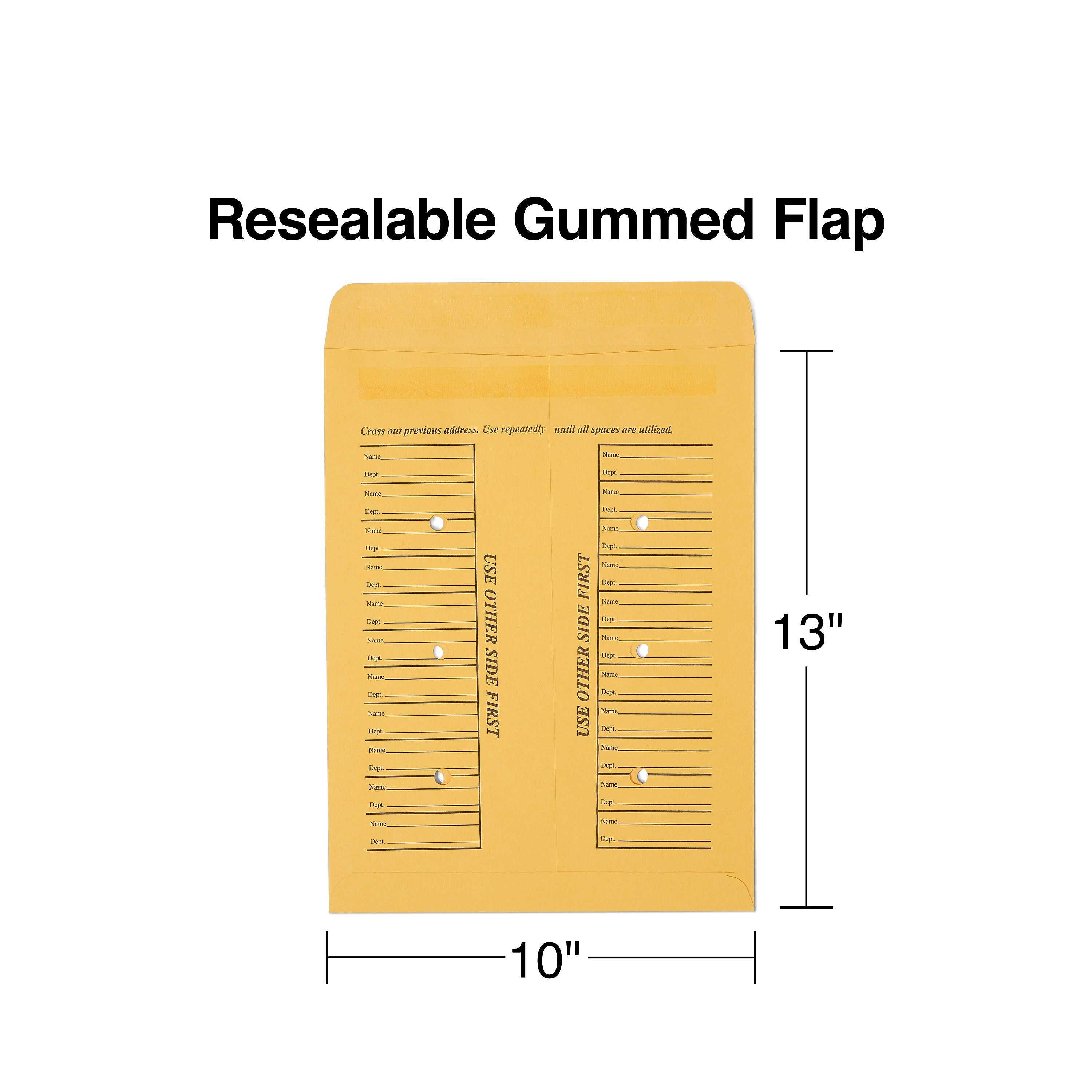 Staples Adhesive Inter-Departmental Kraft Envelope, 10