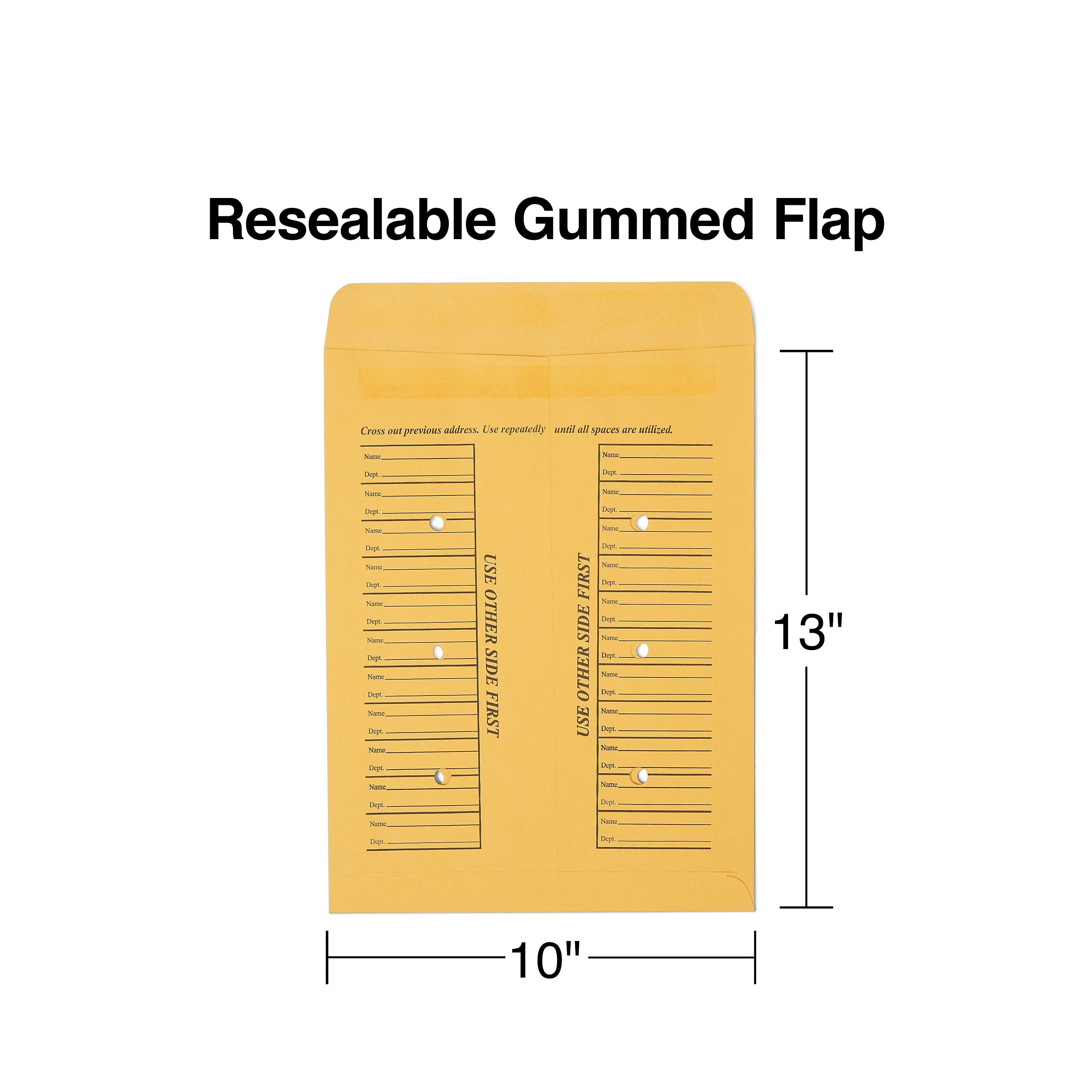Staples Adhesive Inter-Departmental Kraft Envelope, 10