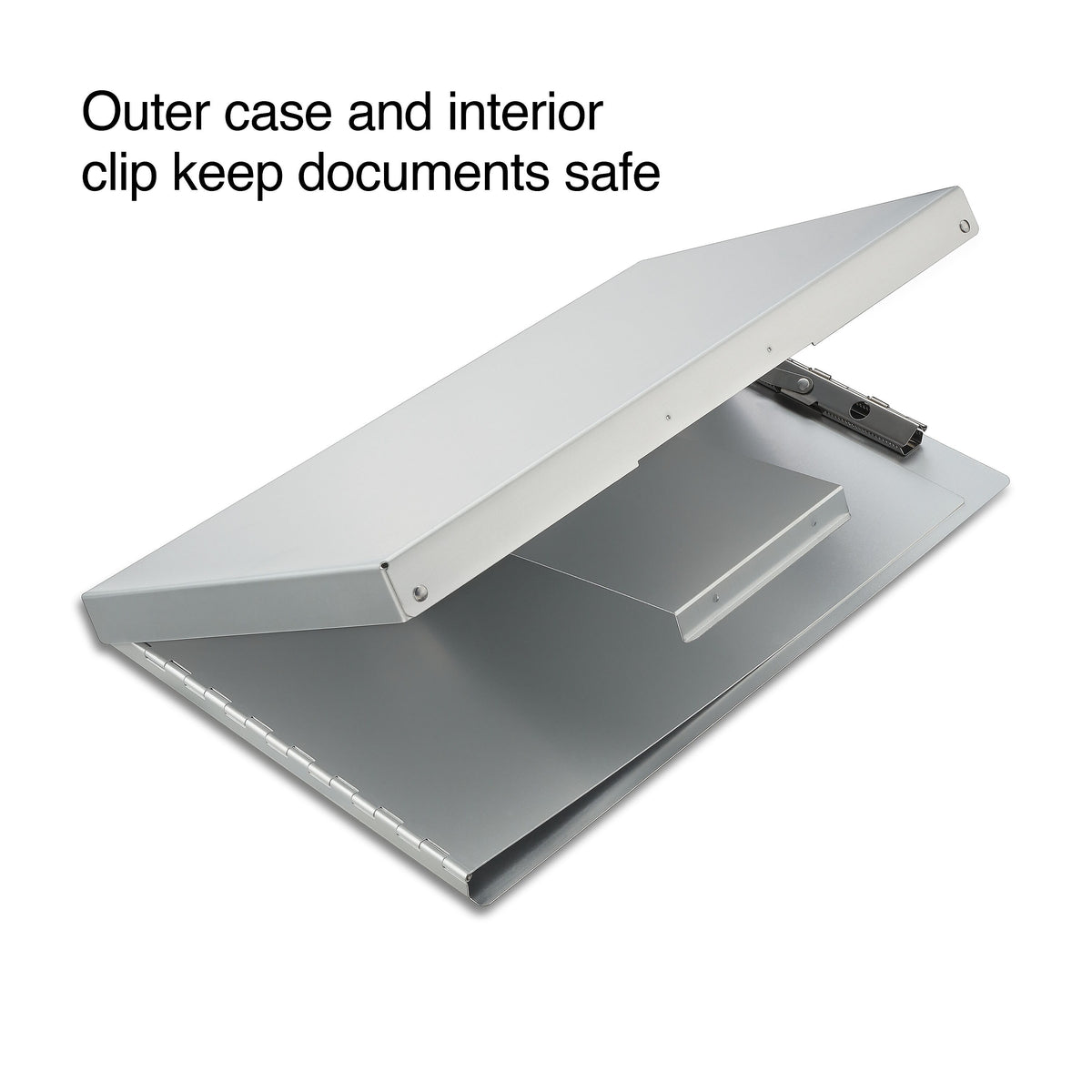 Staples Aluminum Storage Clipboard, Legal Size, Gray/Silver