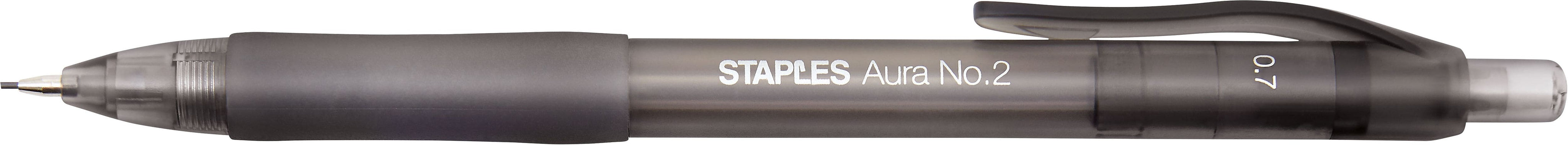 Staples Aura Mechanical Pencil, 0.7mm, #2 Medium Lead, Dozen