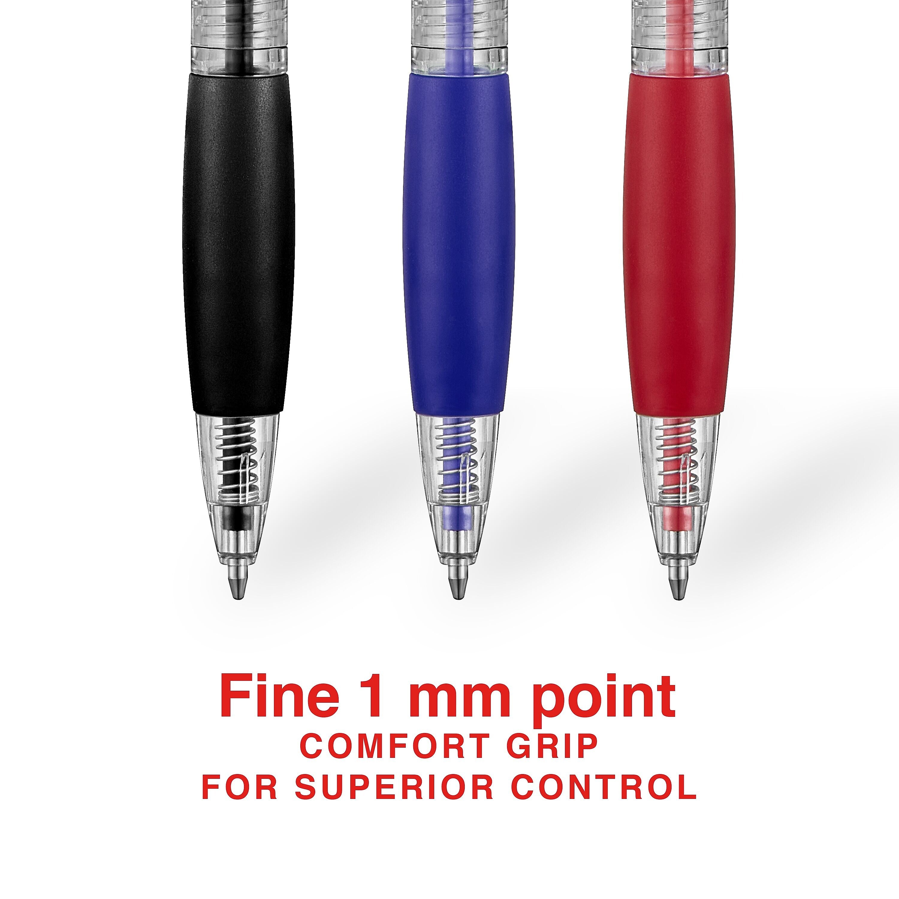 Staples Ballpoint Retractable Pens, Medium Point, Assorted Ink, 50/Pack