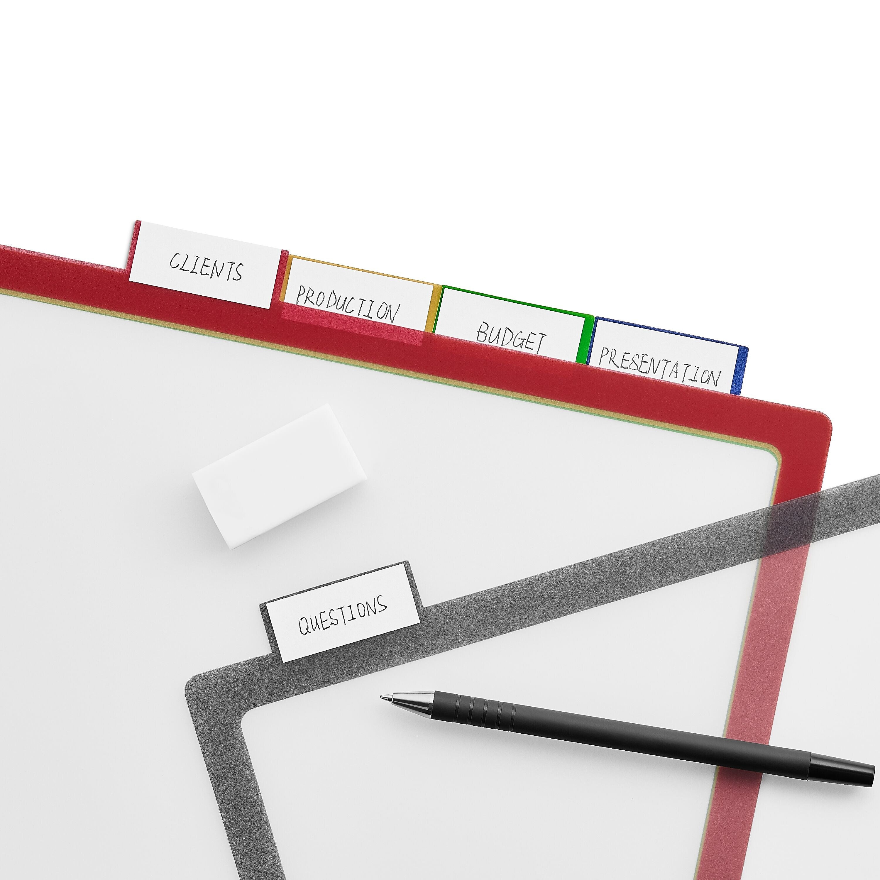 Staples Better Print & Apply Label Plastic Dividers, 5-Tab, Assorted Colors, Set