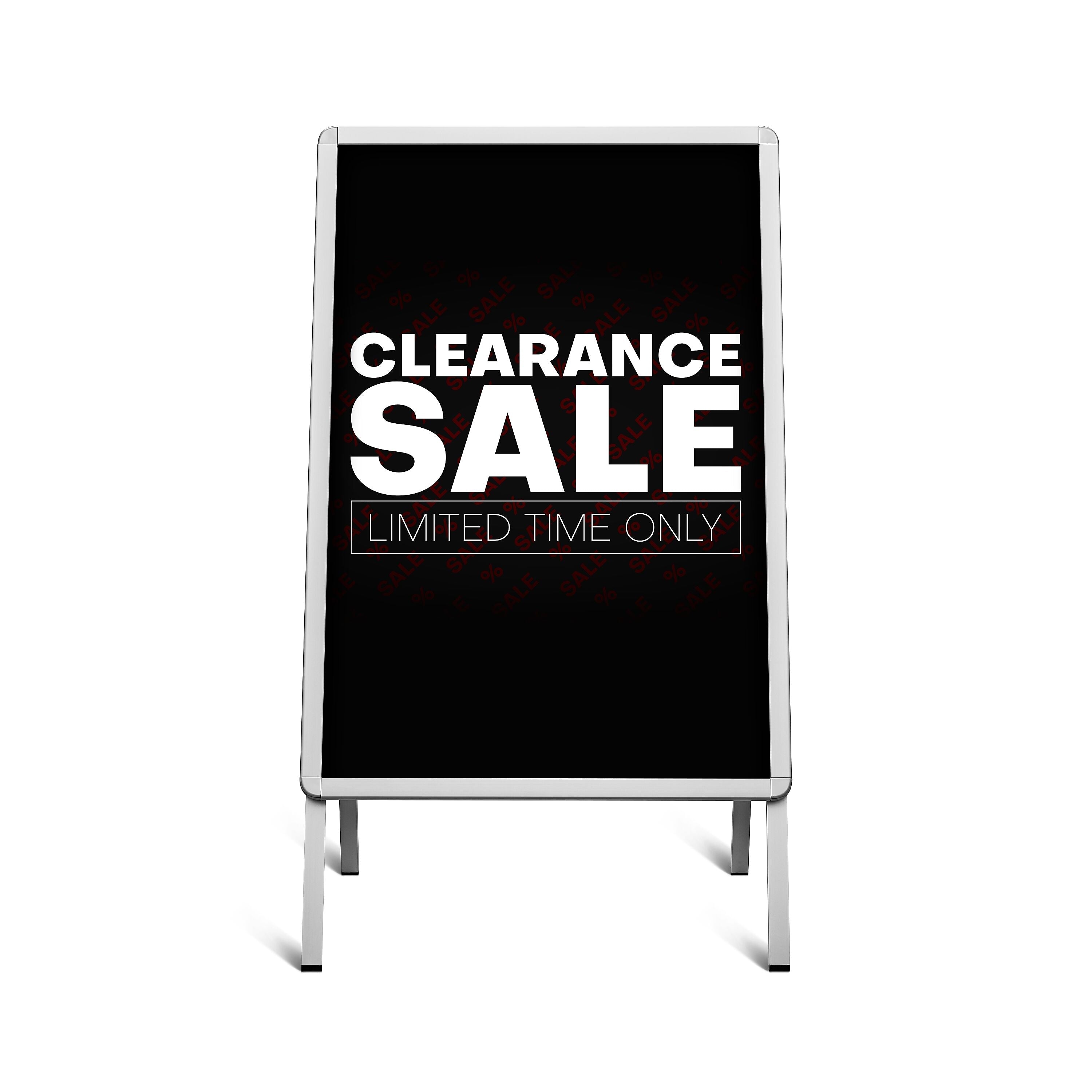 Staples® Blank Indoor/Outdoor Sidewalk Sign, White/Silver, 24