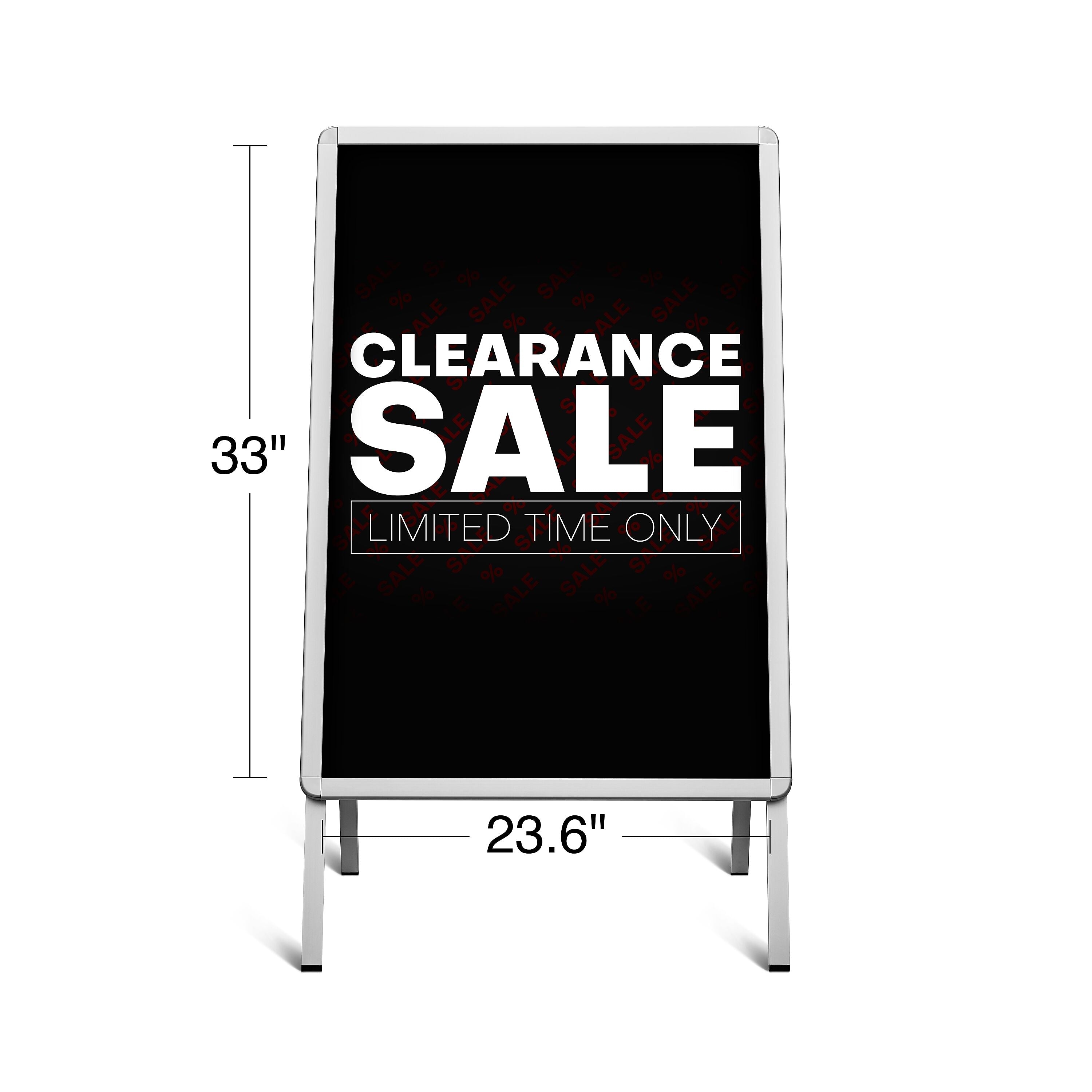 Staples® Blank Indoor/Outdoor Sidewalk Sign, White/Silver, 24" x 36" Aluminum Frame Board