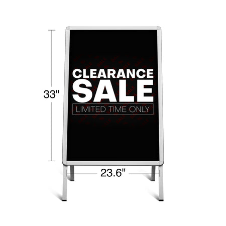 Staples® Blank Indoor/Outdoor Sidewalk Sign, White/Silver, 24" x 36" Aluminum Frame Board