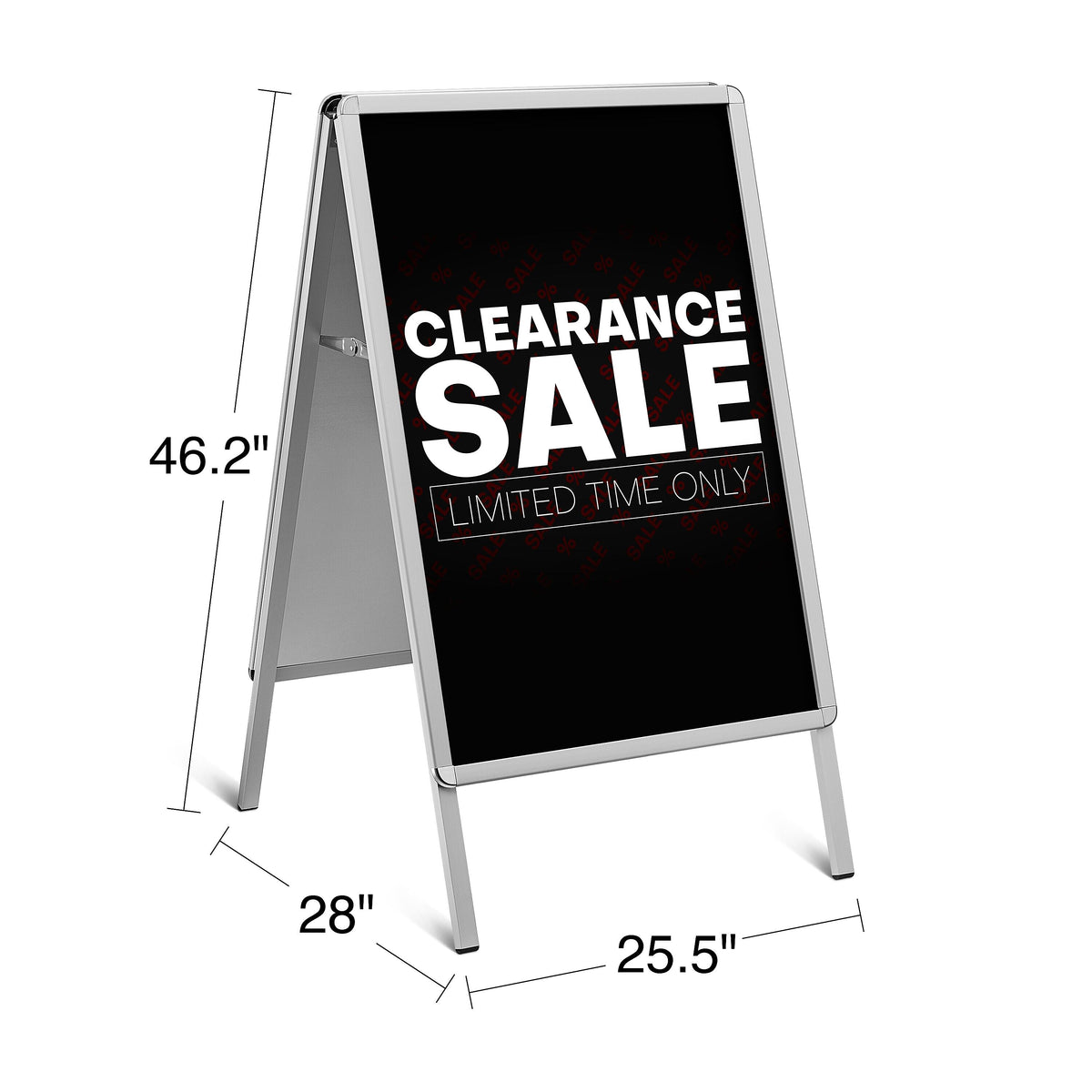 Staples® Blank Indoor/Outdoor Sidewalk Sign, White/Silver, 24" x 36" Aluminum Frame Board