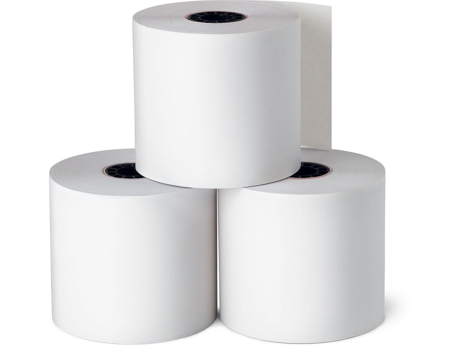 Staples Bond Cash Register/POS Rolls, 2 1/4" x 130', 100/Carton