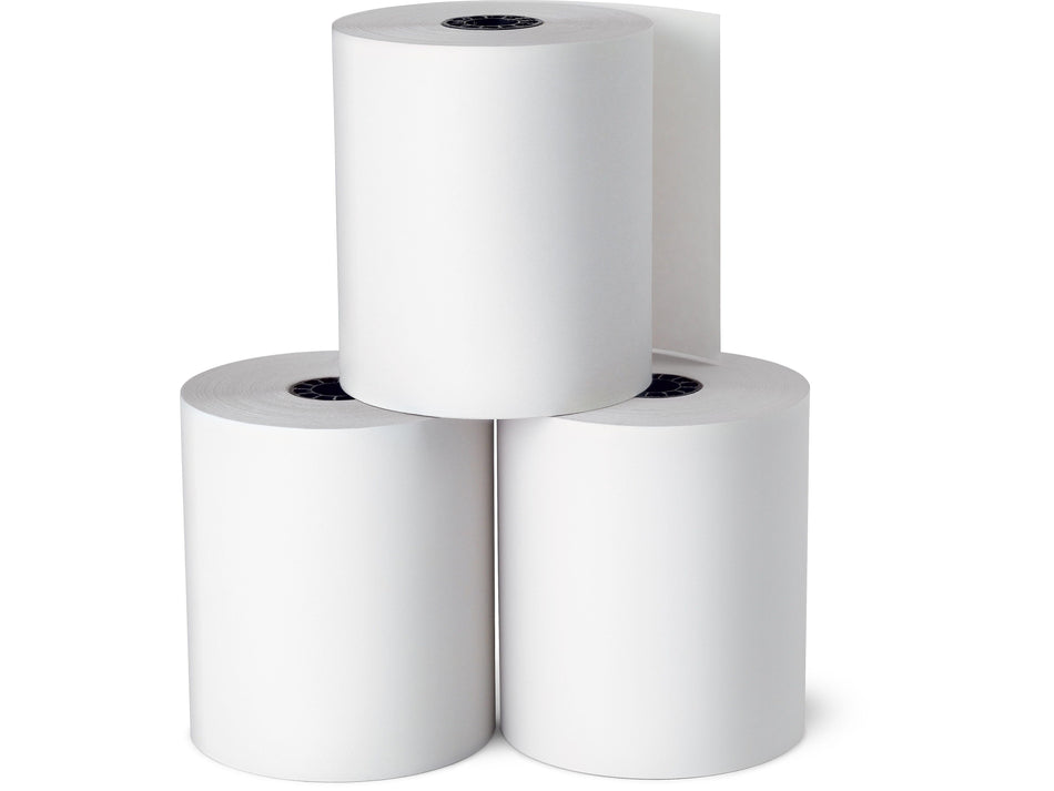 Staples Bond Paper Rolls, 1-Ply, 3" x 128', 10/Pack