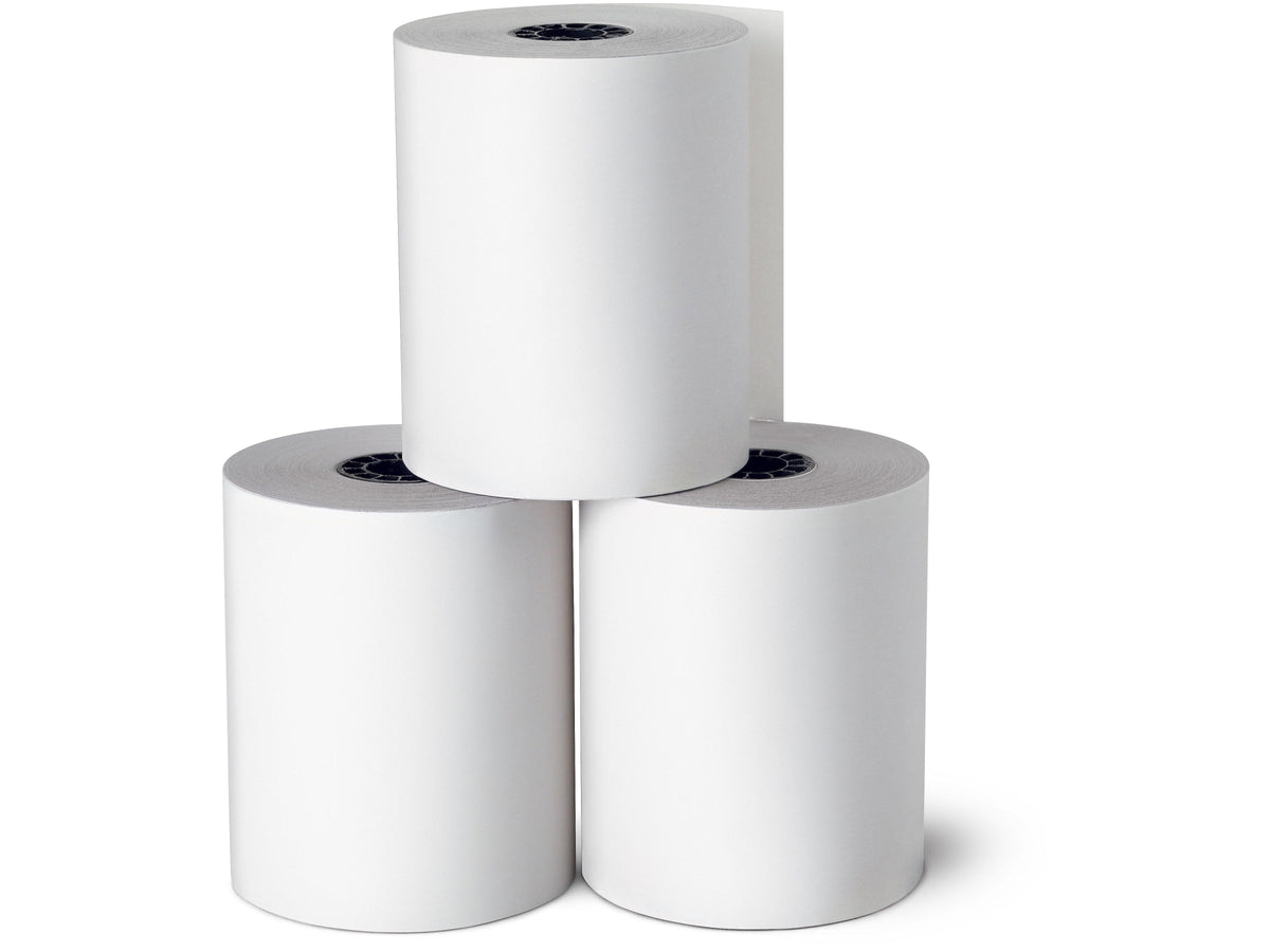 Staples Bond POS/Cash Register Roll, 92 Bright, 7/16" core, 1-Ply, 3" x 150', 50/Carton