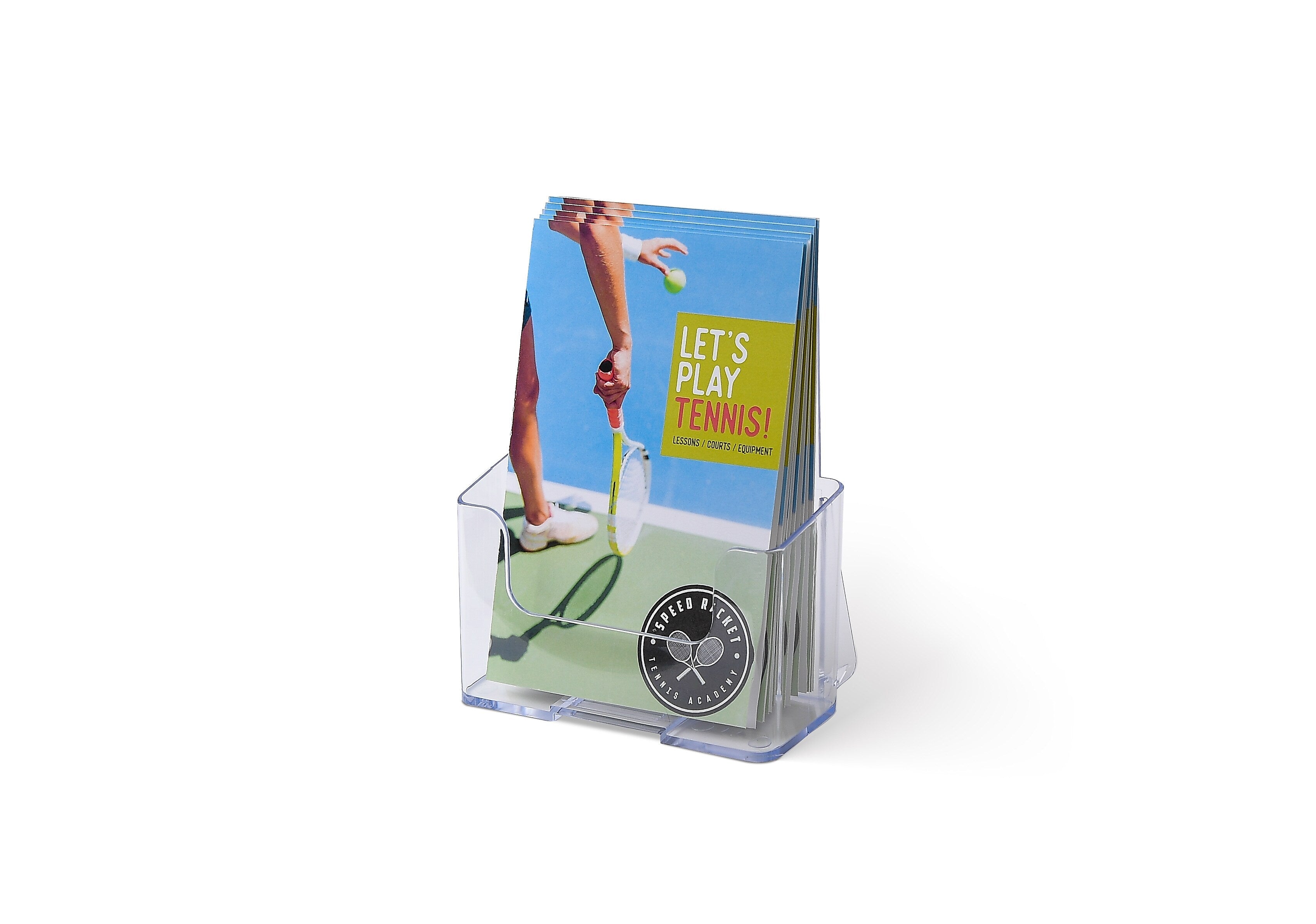 Staples Brochure Holder, 5.5" x 8.5", Clear Plastic