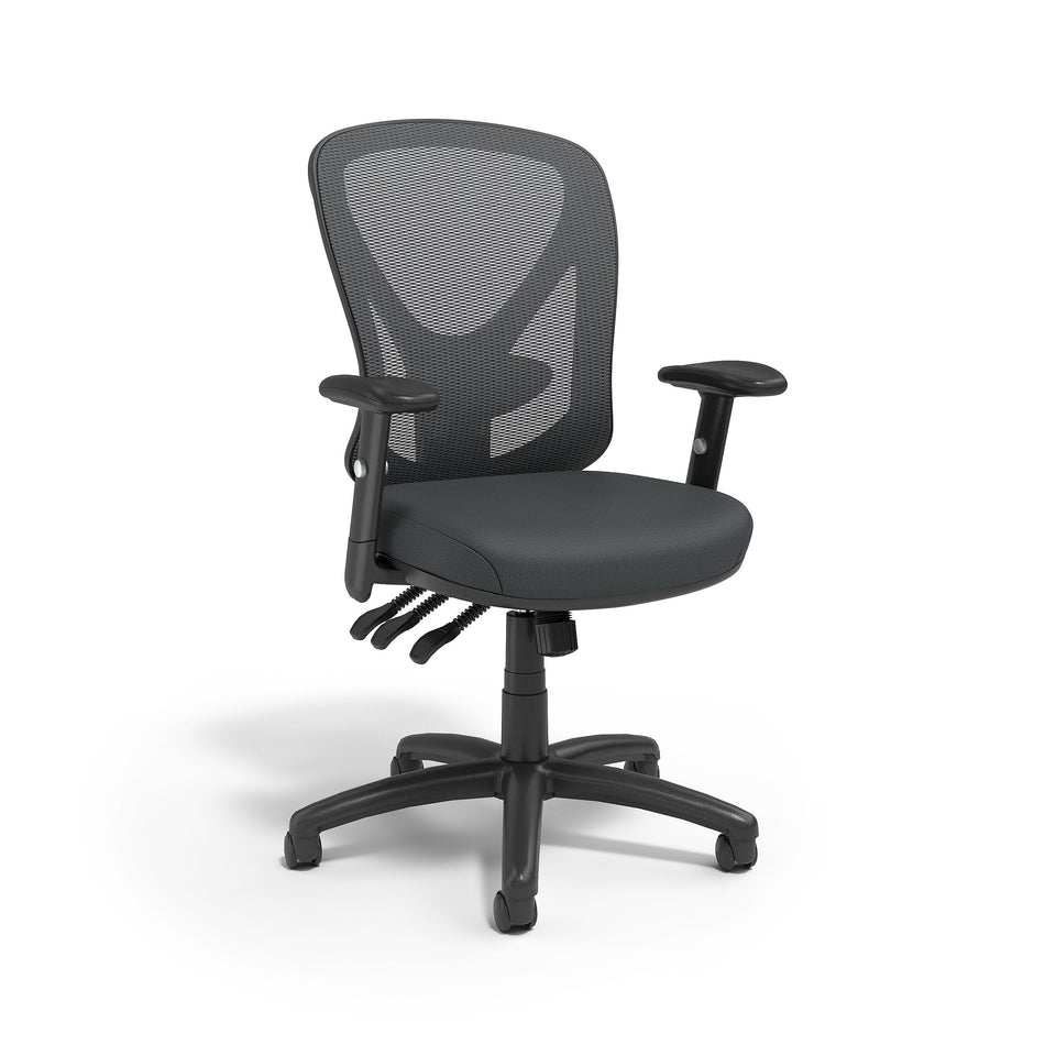 Staples Carder Ergonomic Fabric Swivel Computer and Desk Chair, Black