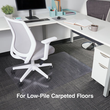 Staples® Carpet Chair Mat, 36" x 48'', Low-Pile, Clear