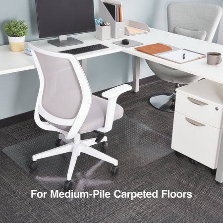 Staples® Carpet Chair Mat, 36" x 48'', Medium-Pile, Clear