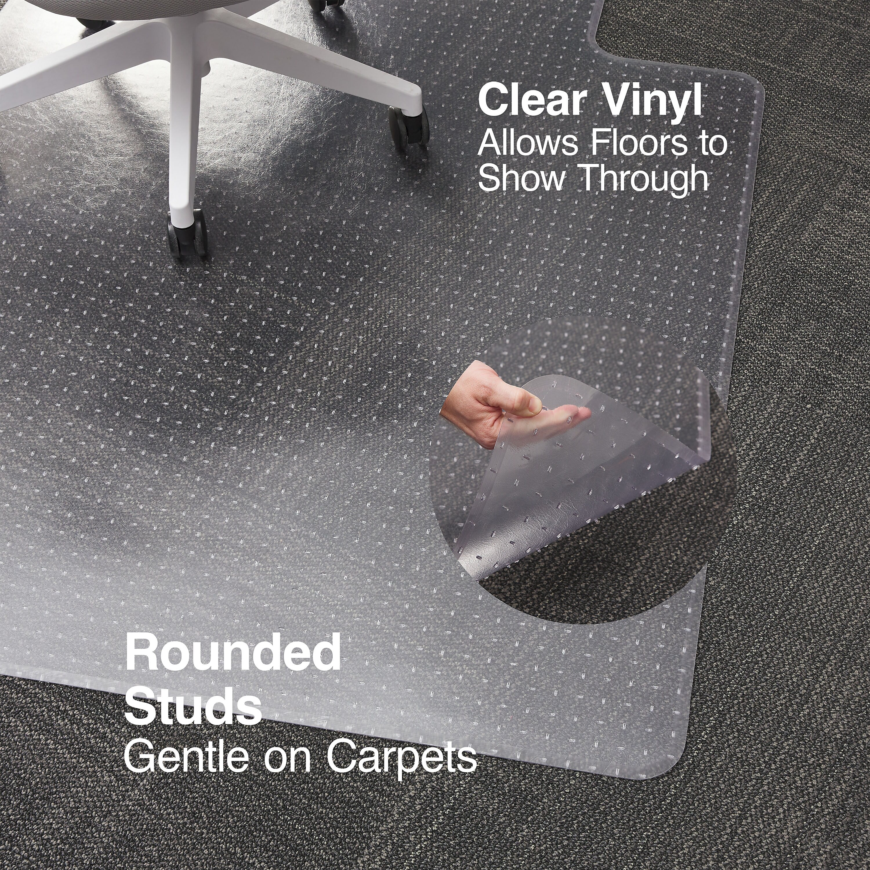 Staples® Carpet Chair Mat, 45