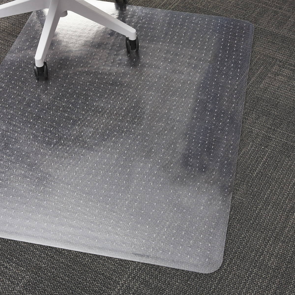 Staples® Carpet Chair Mat, 46" x 60'', Low-Pile, Crystal Clear