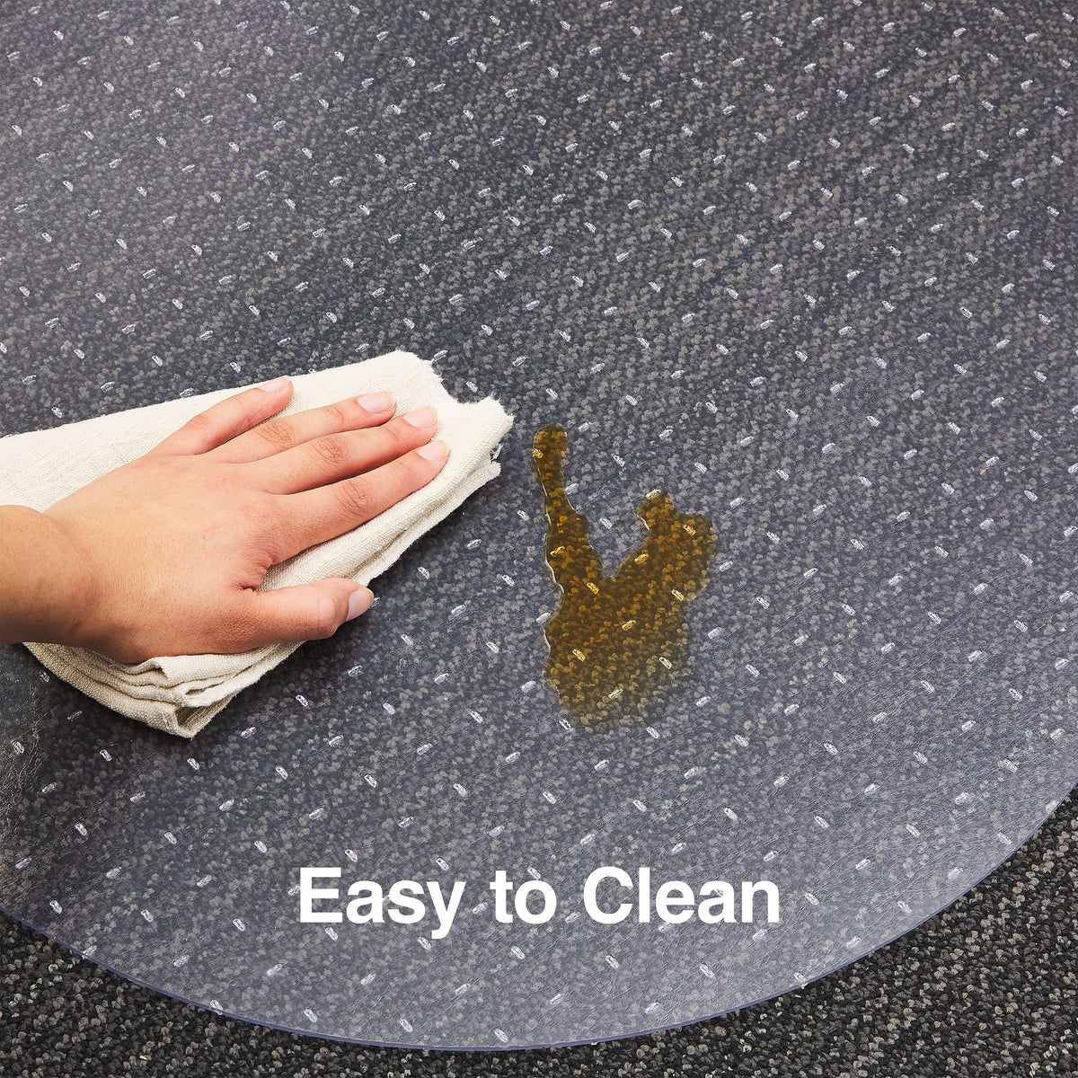 Staples® Carpet Chair Mat, Medium-Pile, Clear