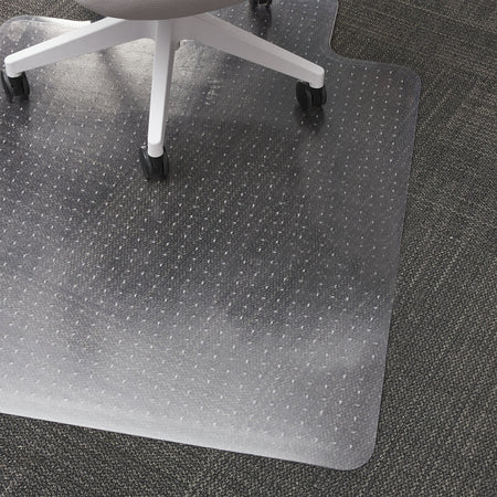 Staples® Carpet Chair Mat with Lip, 36" x 48'', Medium-Pile, Crystal Clear