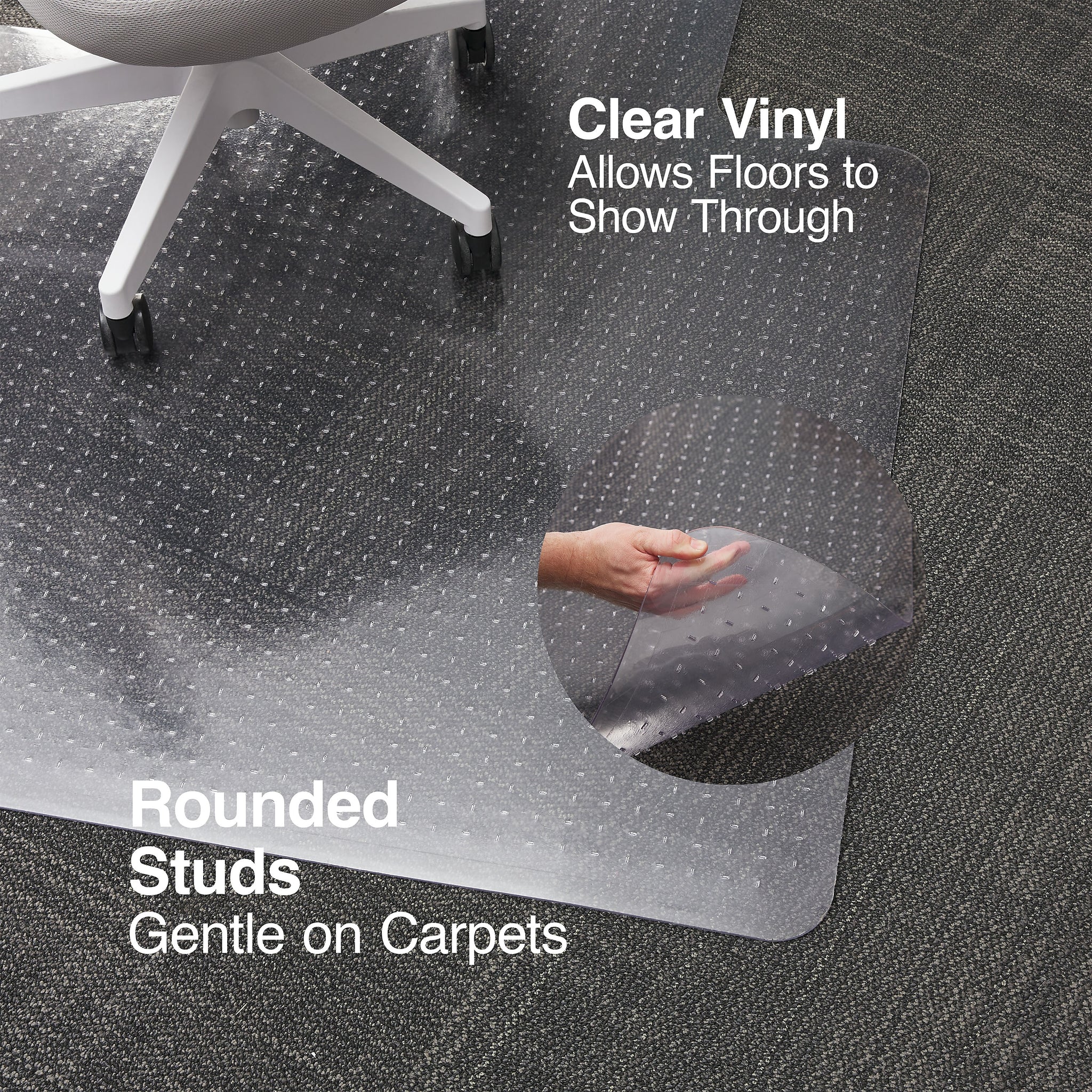 Staples® Carpet Chair Mat with Lip, 45
