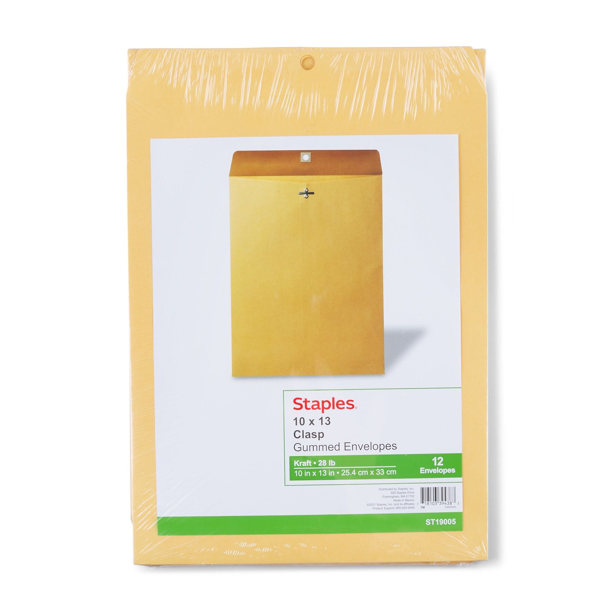 Staples Clasp & Gummed Catalog Envelopes, 10