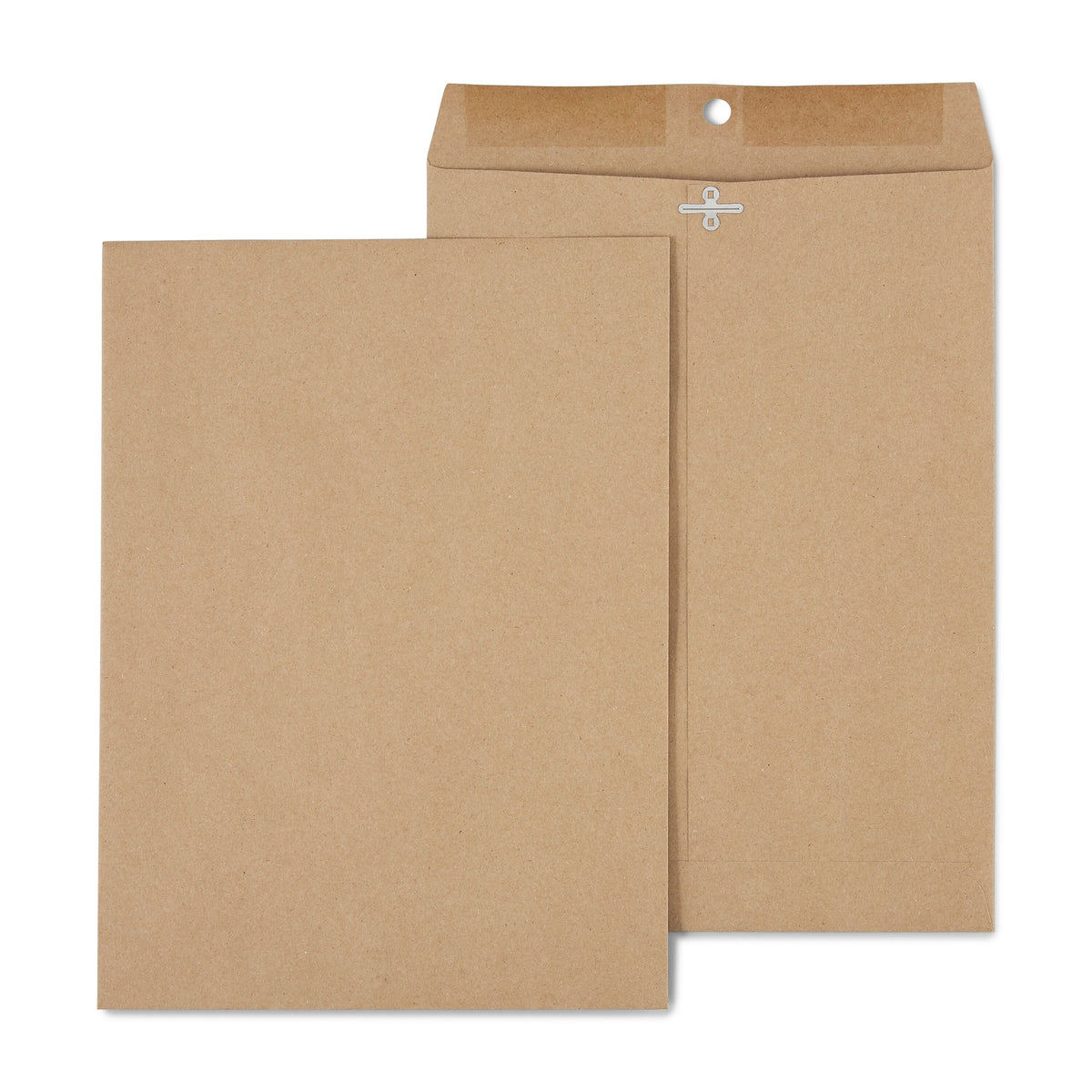 Staples® Clasp & Moistenable Glue #10 Catalog Envelope, 9" x 12", Natural Brown, 100/Box