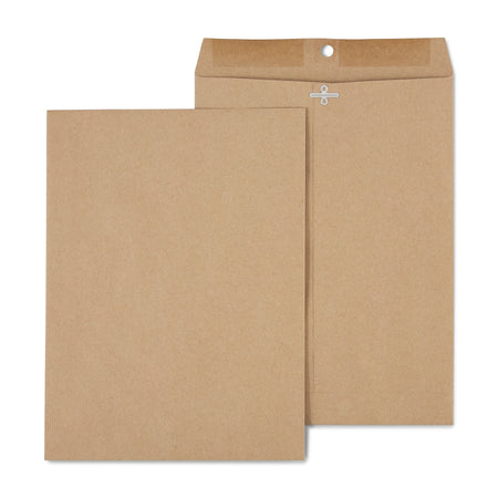 Staples Clasp & Moistenable Glue #10 Catalog Envelope, 9" x 12", Natural Brown, 100/Box