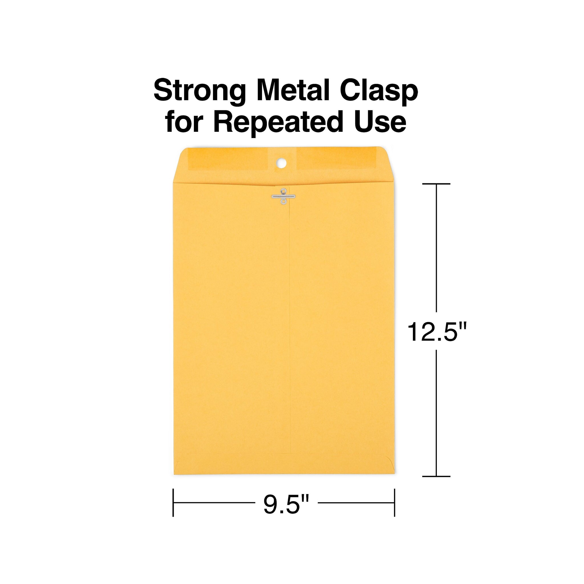 Staples Clasp & Moistenable Glue #12.5 Kraft Catalog Envelopes, 9.5