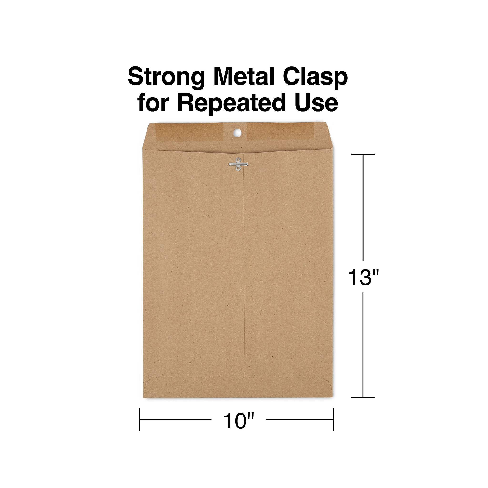Staples Clasp & Moistenable Glue Catalog Envelopes, 10