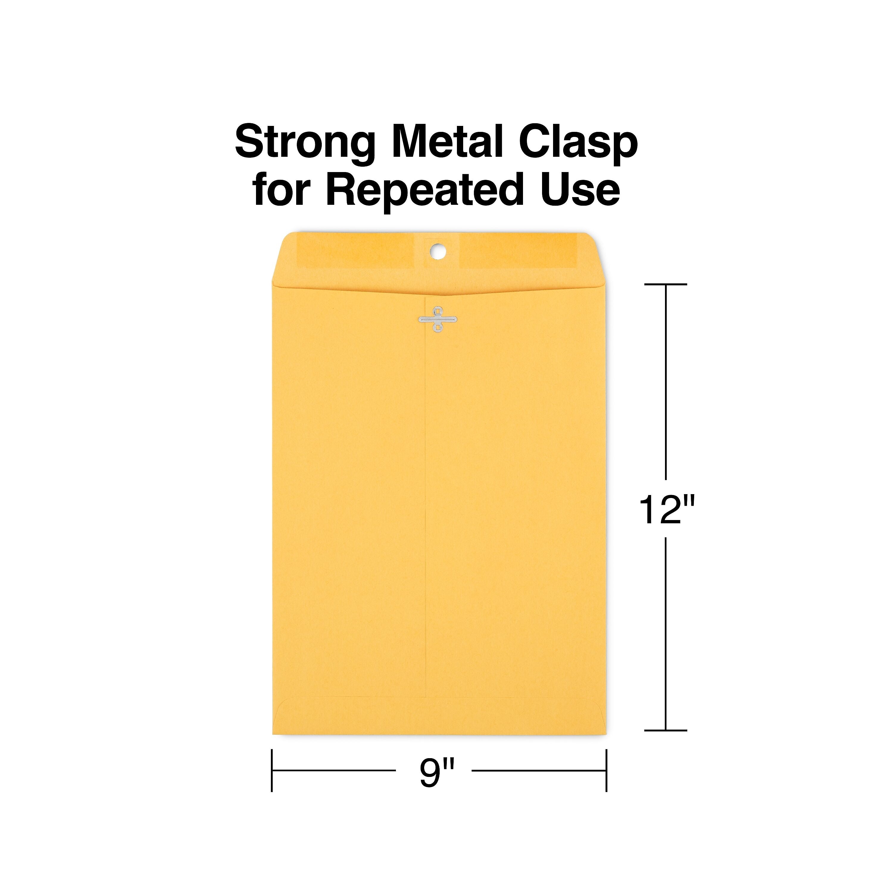 Staples Clasp & Moistenable Glue Catalog Envelopes, 9