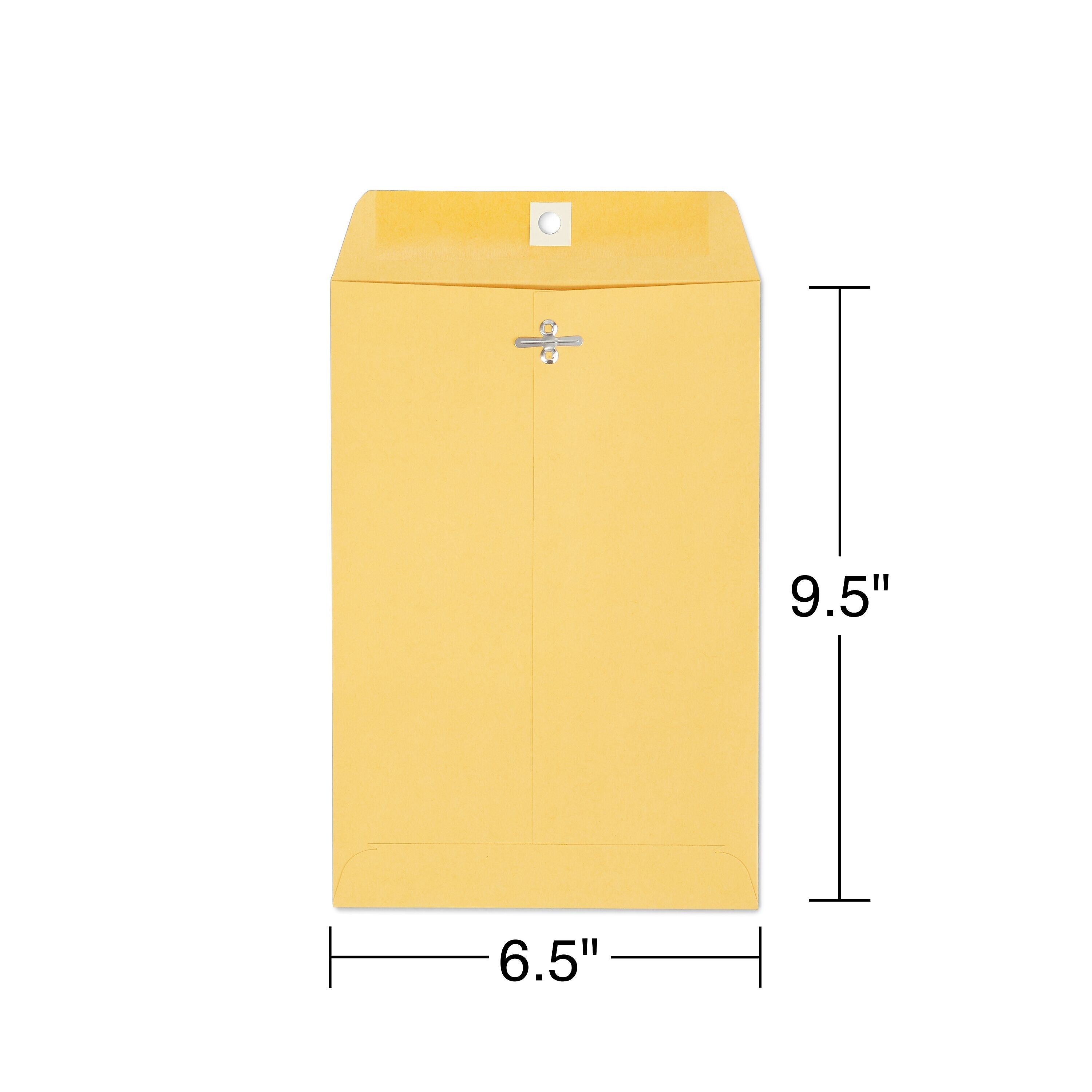 Staples Clasp & Moistenable Glue Kraft Catalog Envelopes, 6.5