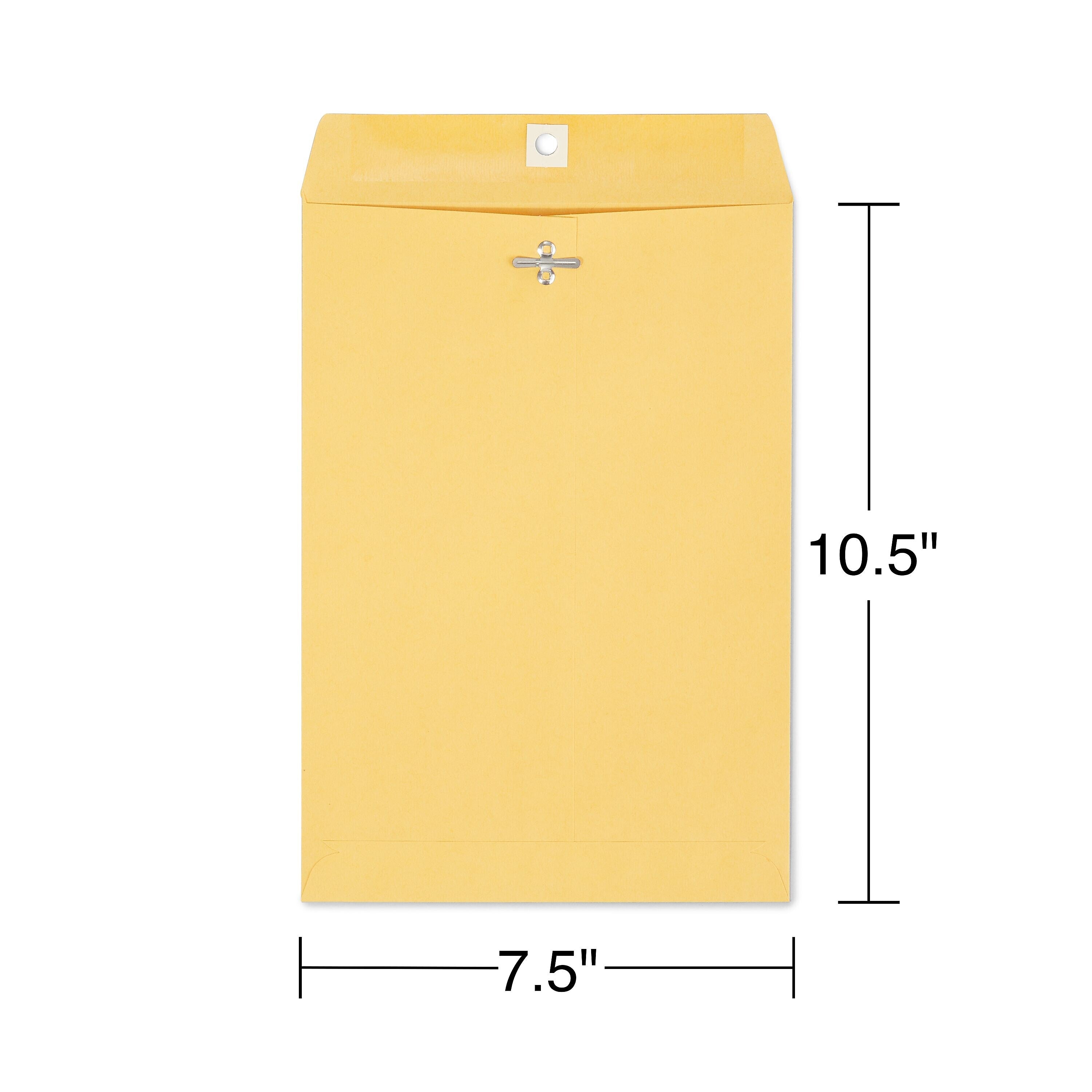 Staples Clasp & Moistenable Glue Kraft Catalog Envelopes, 7.5