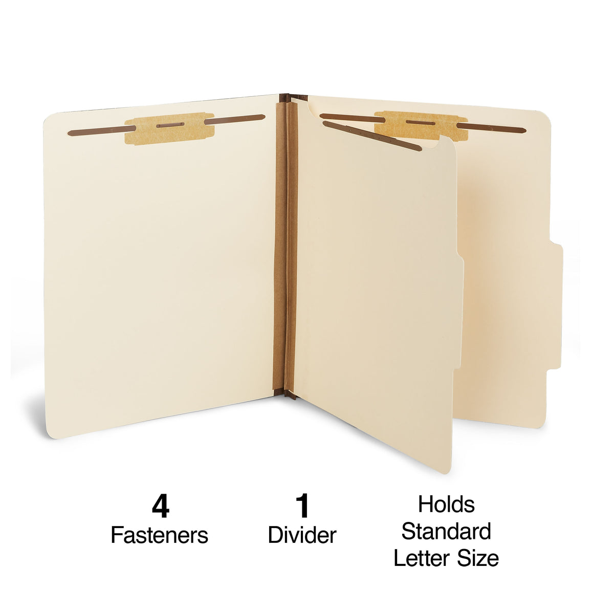 Staples® Classification Folder, 1-Dividers, 1 3/4" Expansion, Letter Size, Manila, 10/Box