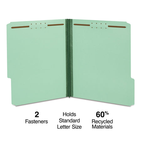 Staples® Classification Folder, 1" Expansion, Letter Size, Light Green, 25/Box