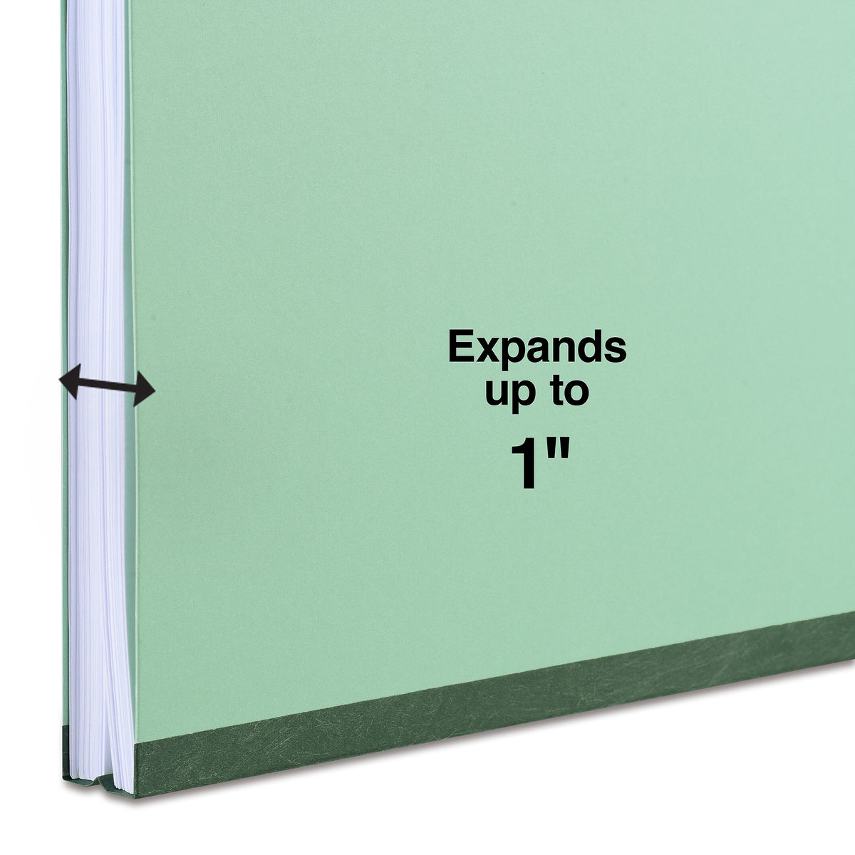 Staples® Classification Folder, 1" Expansion, Letter Size, Light Green, 25/Box