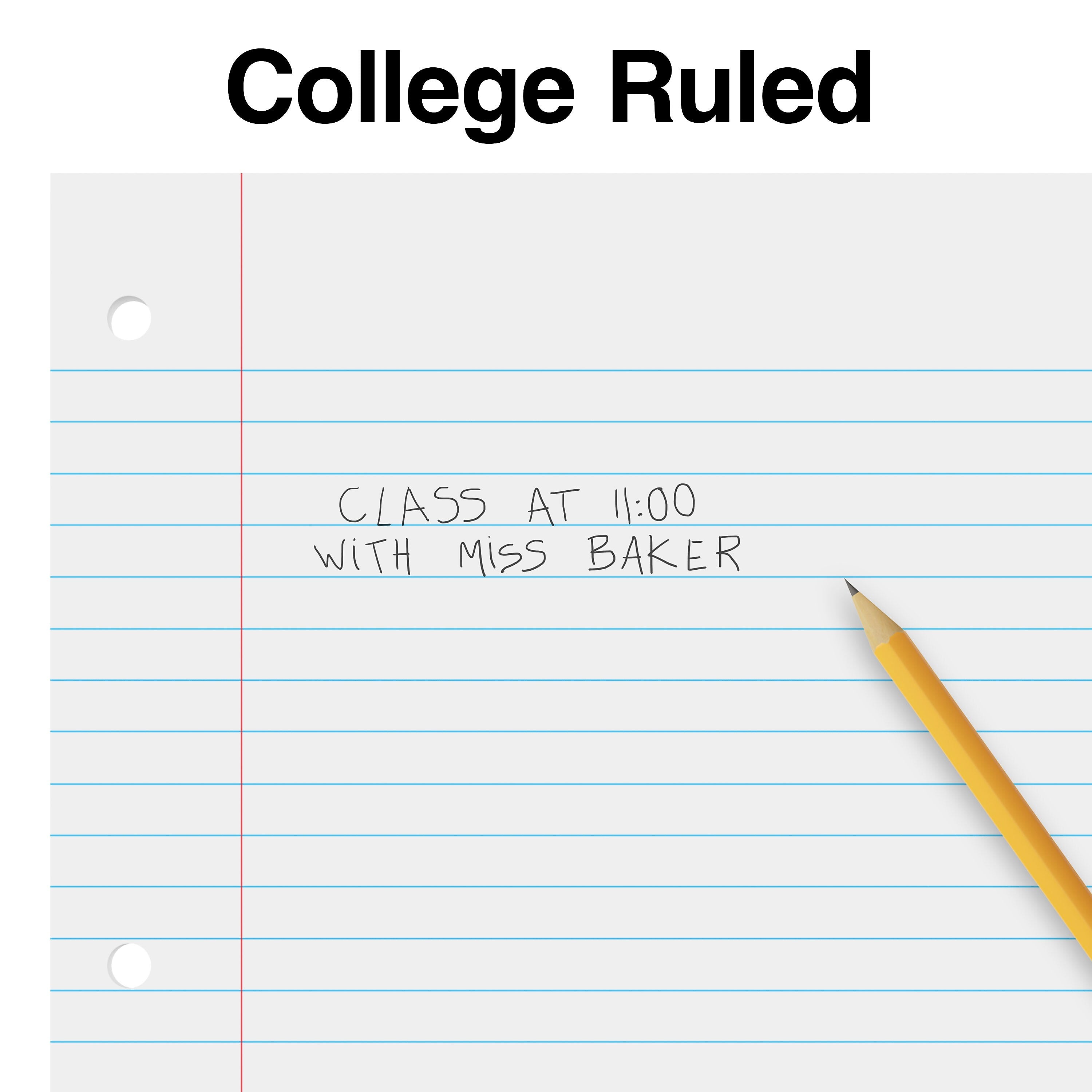 Staples® College Ruled Filler Paper, 5.5" x 8.5", 3-Hole Punched, White, 100 Sheets/Pack