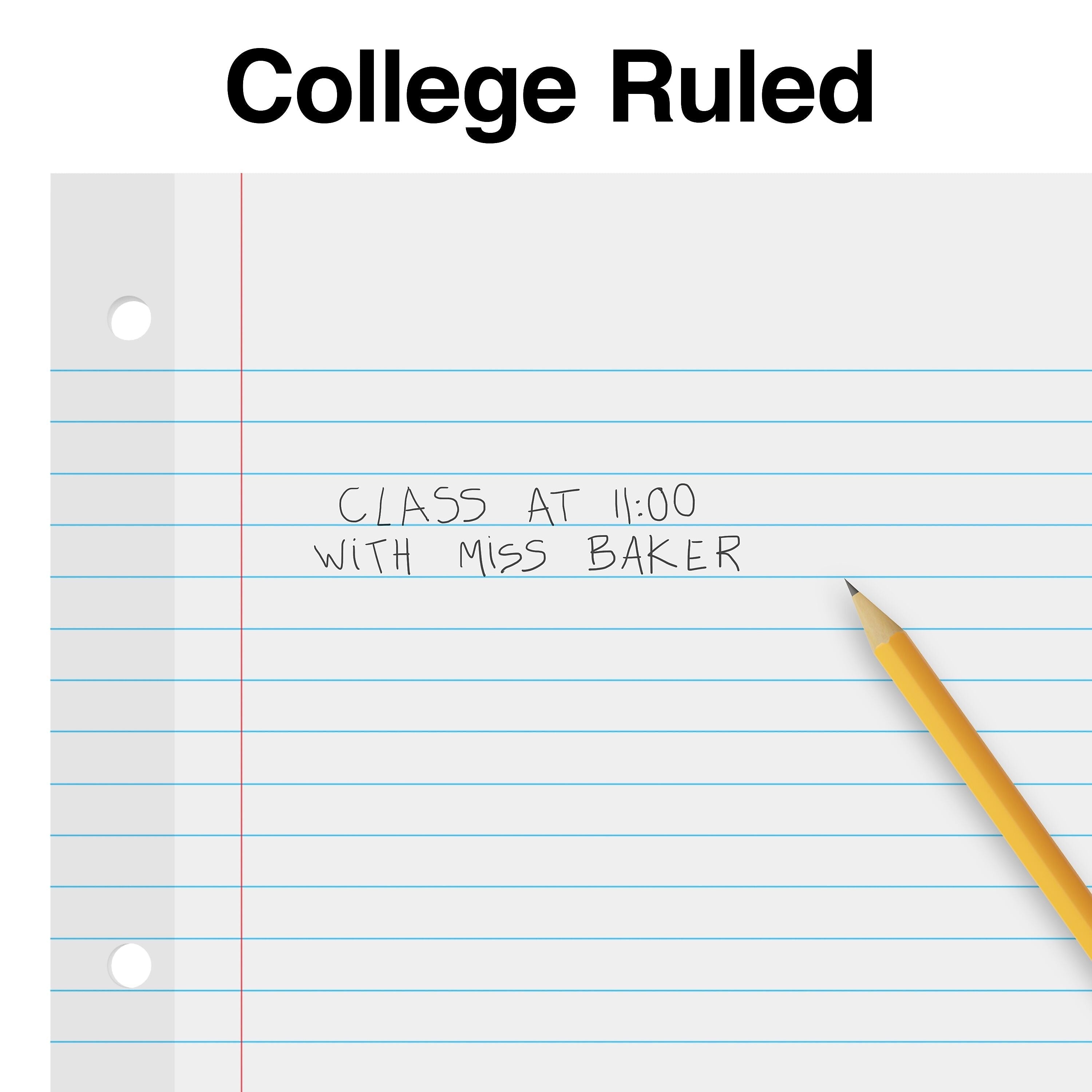 Staples College Ruled Filler Paper, 8.5